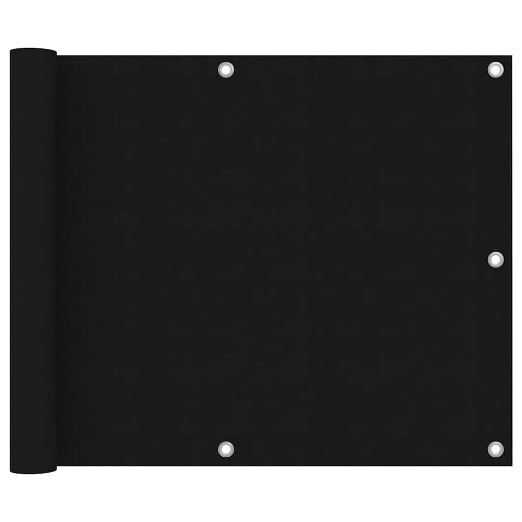Walplus Polyester Oxford Balcony Screen - Black - 75 x 600 cm