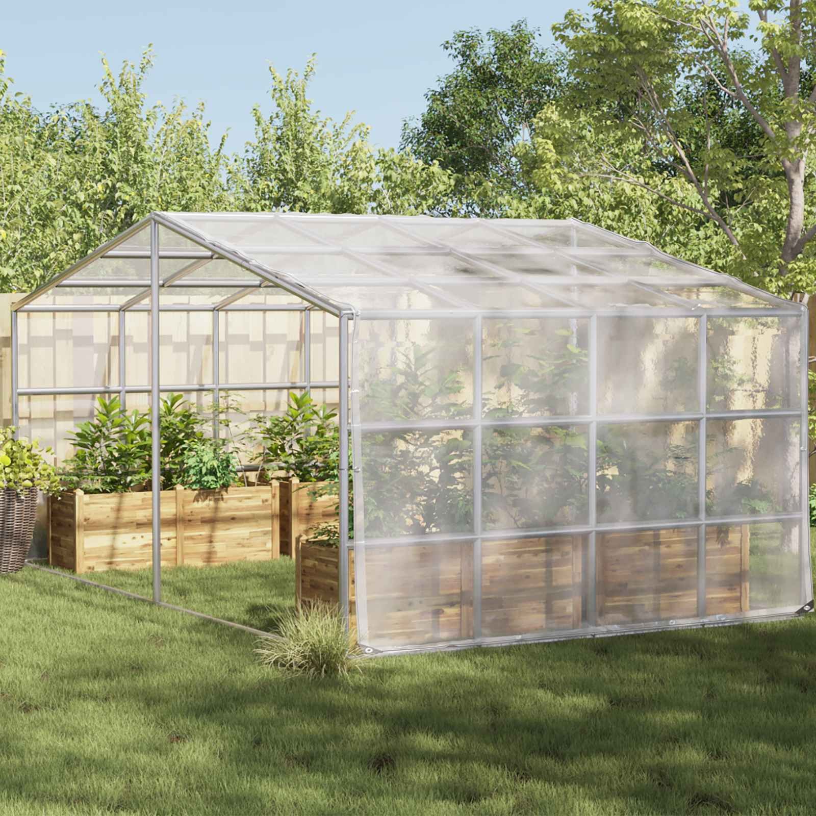 Walplus PE Plant Cover - Transparent - 400 x 1200 cm