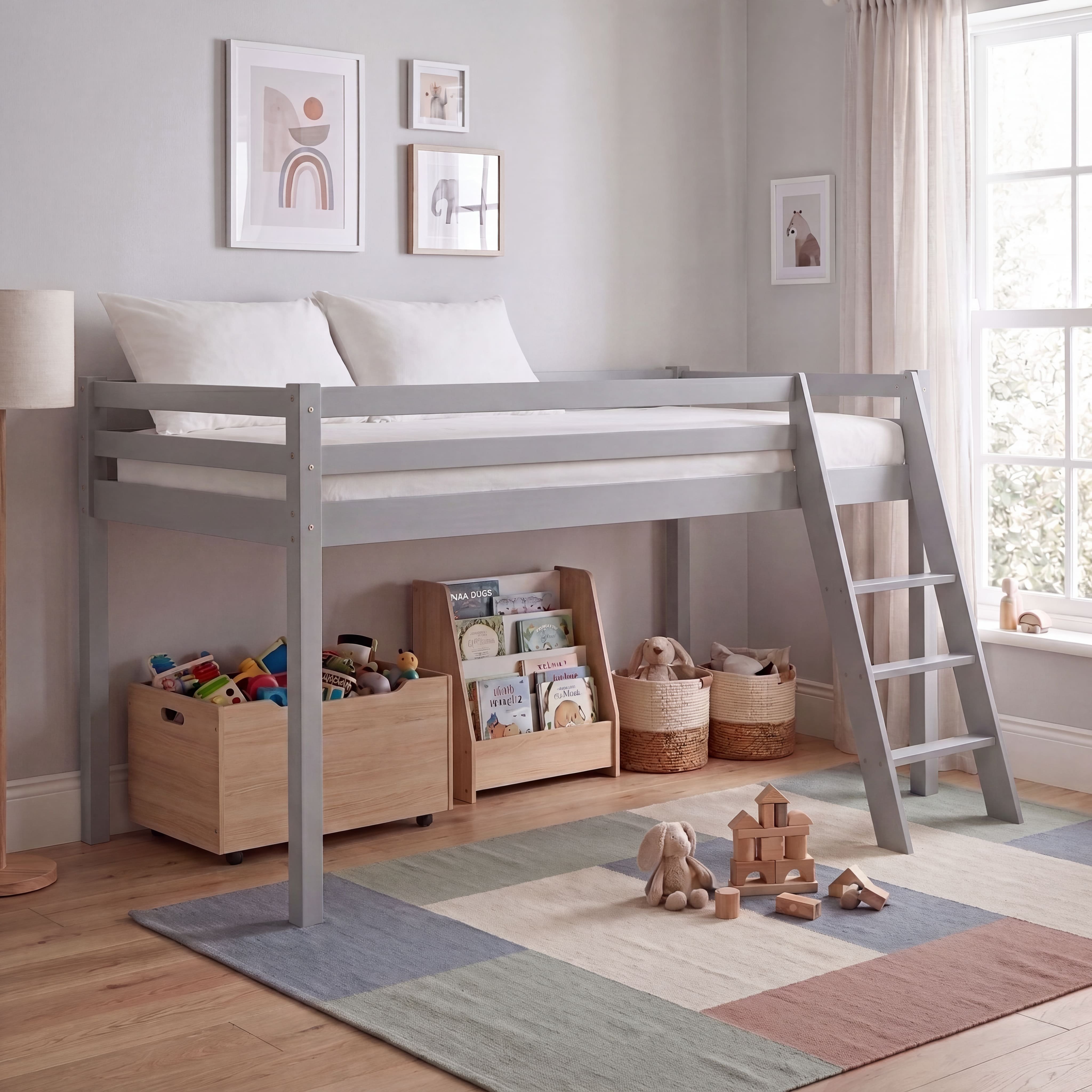 Vida Designs Sydney Bunk Bed - Grey