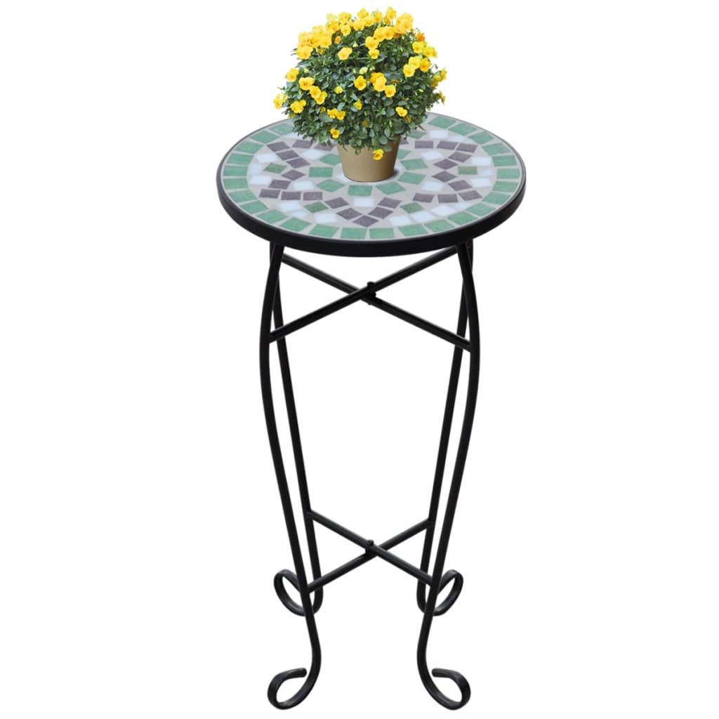 Walplus 30 cm Iron Plant Table - Green