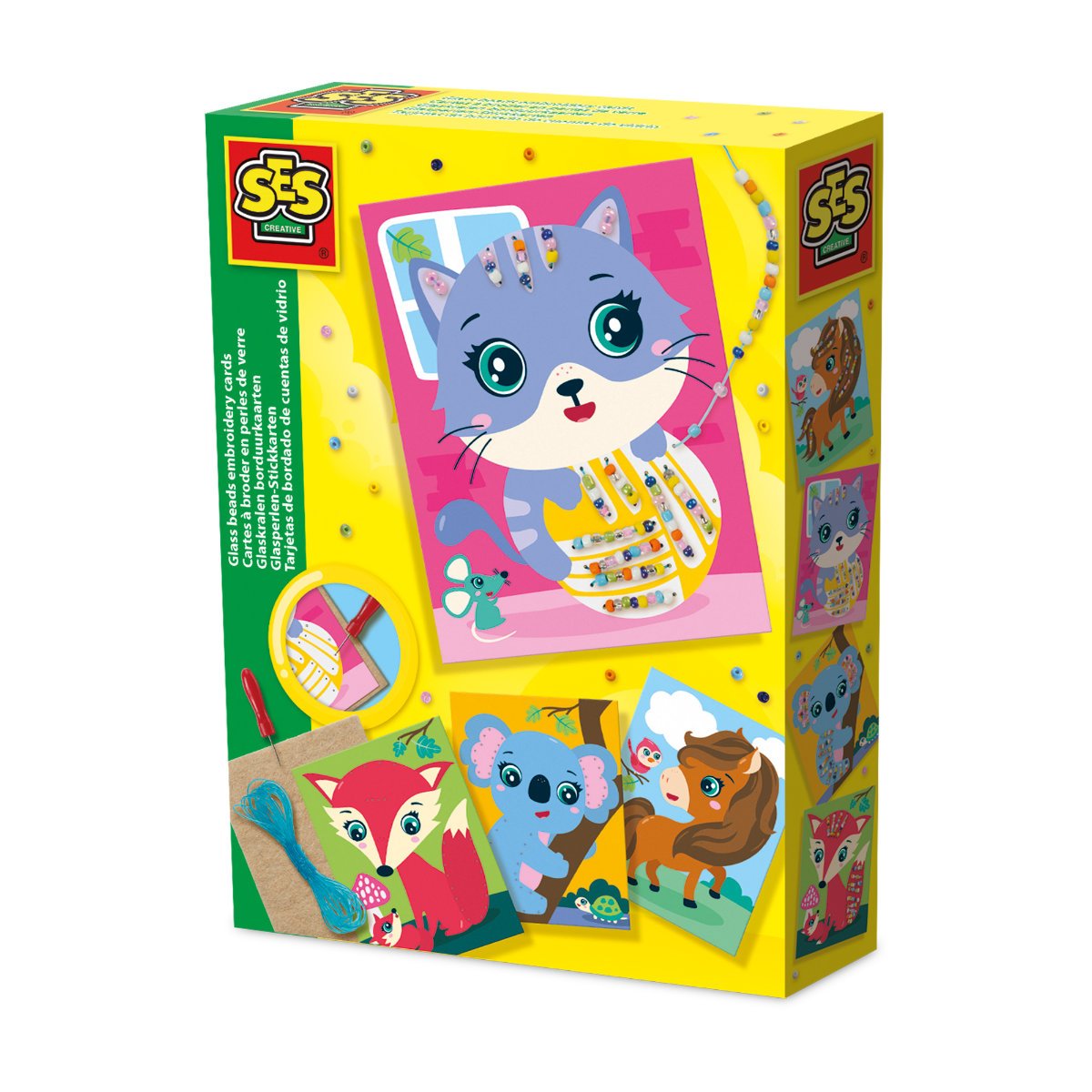 SES Creative Glass Beads Embroidery Cards Craft Set