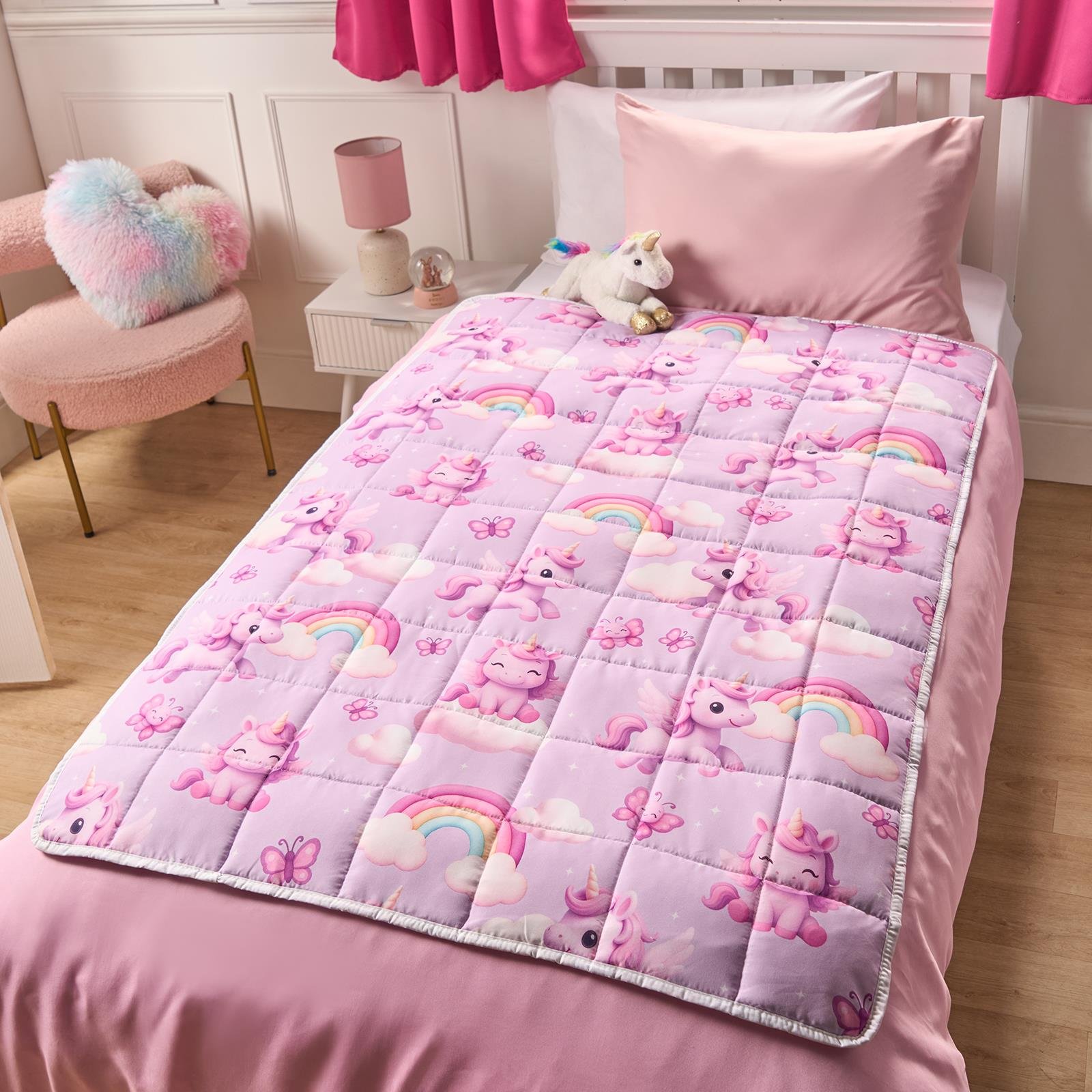 OHS Kids Unicorn 3kg Weighted Blanket 100x150cm - Lilac