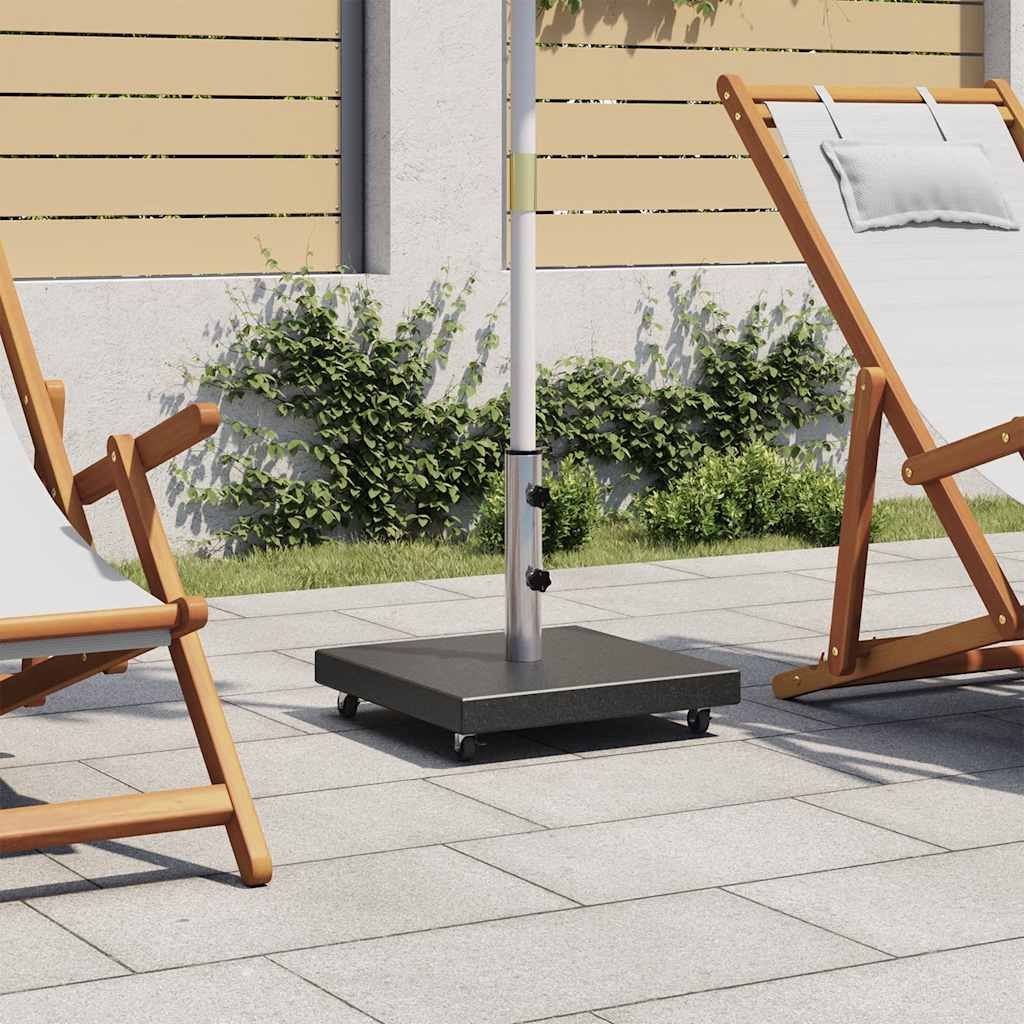 Walplus Stainless Steel Parasol Base Granite Medium - Black
