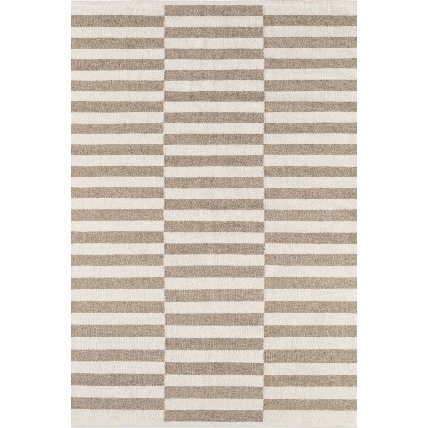 Hanse Home Grey Vika Striped Living Rooms Bedrooms Reversible Rug - 80 x 150cm
