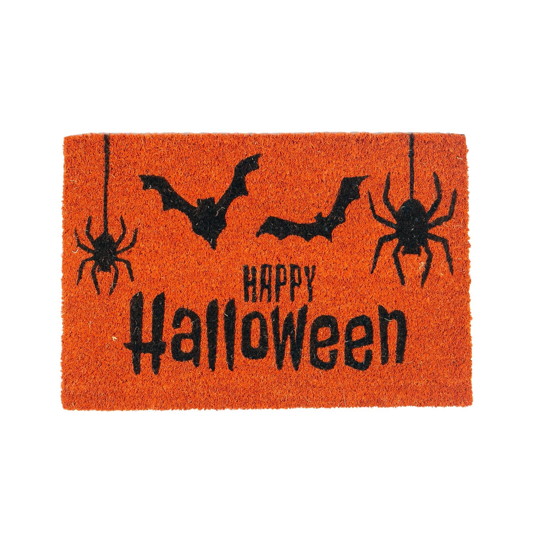 Nicola Spring Halloween Coir Door Mat - Orange