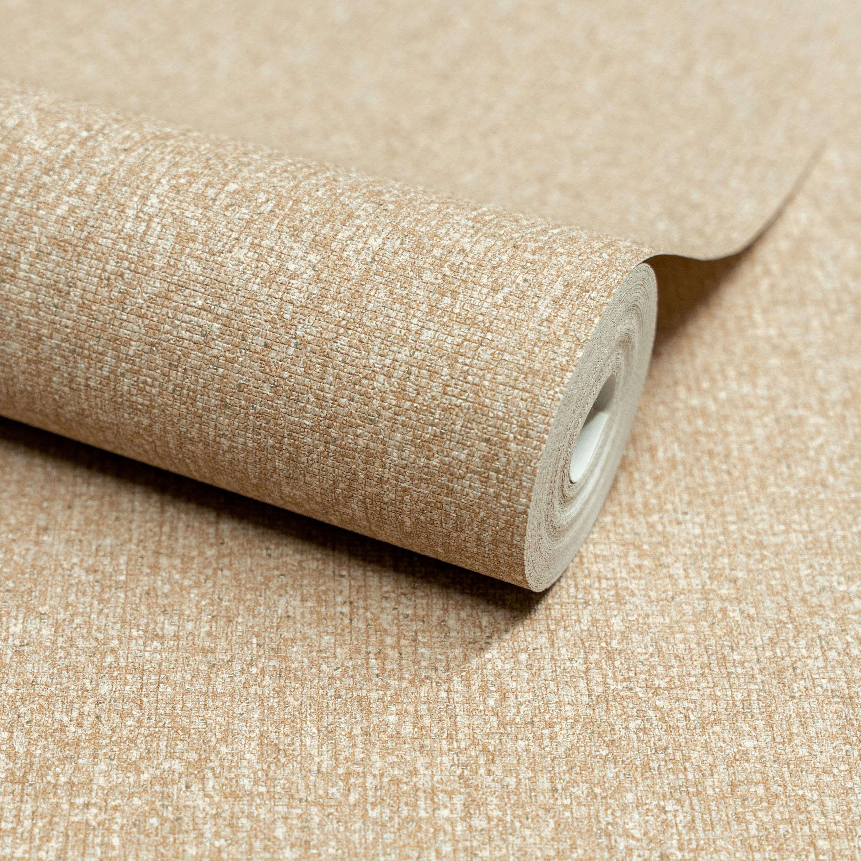 Grandeco Boutique Monroy Semi Plain Embossed Wallpaper - Sand