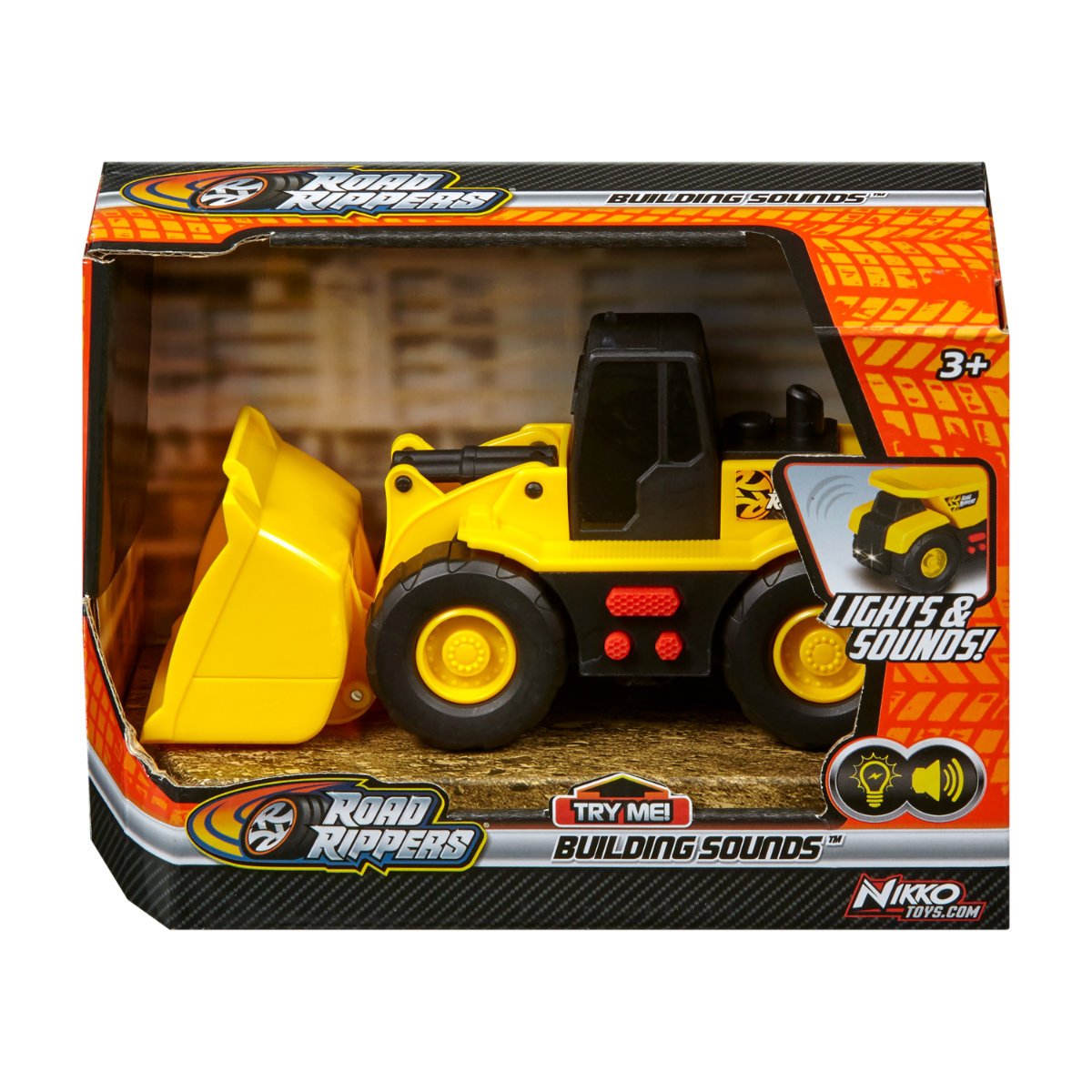 Nikko Rhino Building Sounds Wheel Loader Toy Vehicle