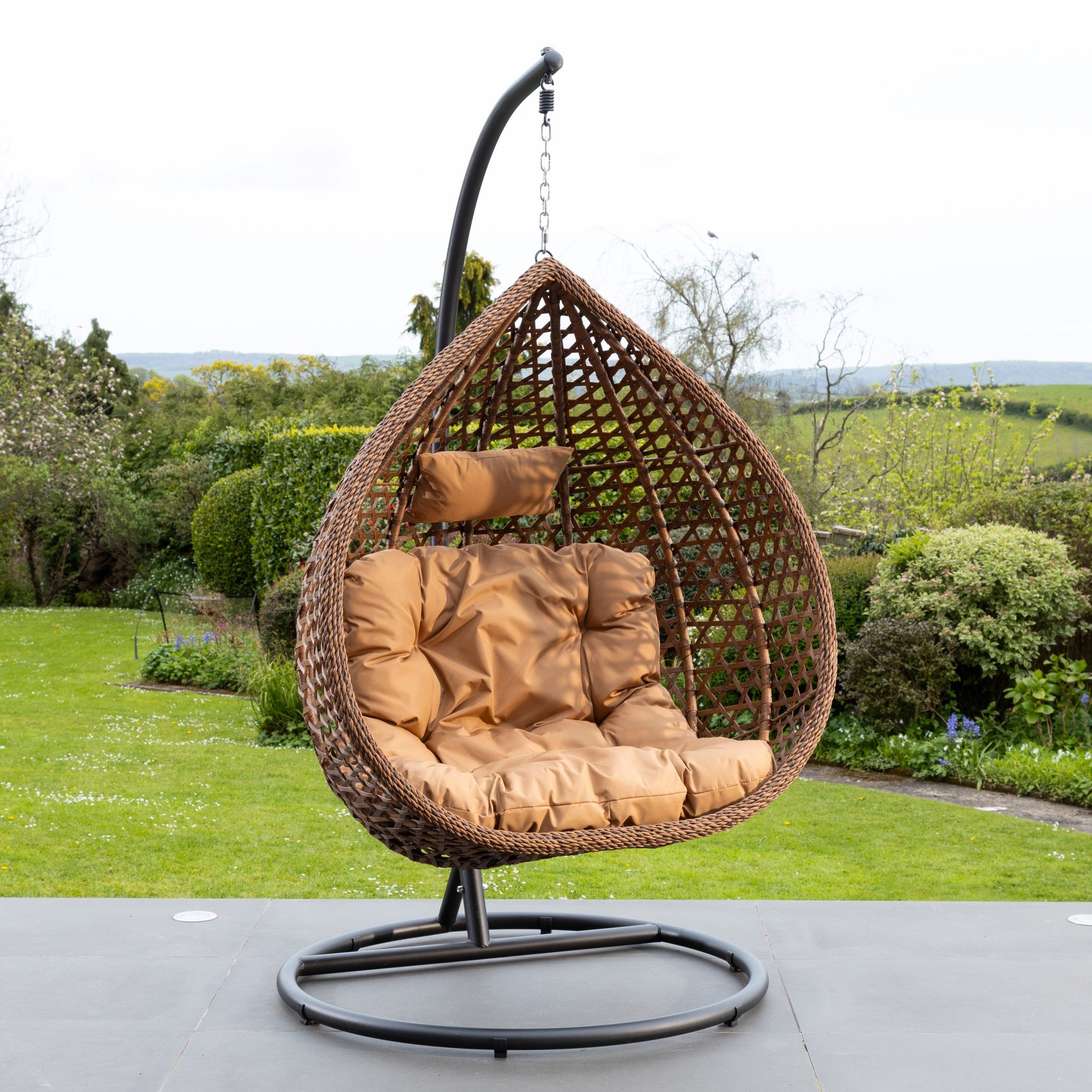 Artemis Home Henley Hanging Egg Pod Chair - Brown