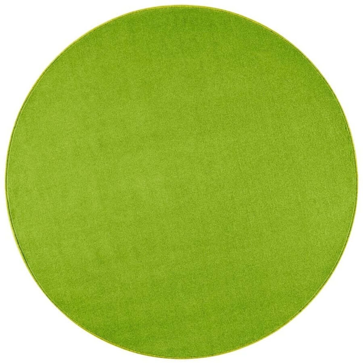 Hanse Home Green Plain Fleece Backing Round Rug - 133cm