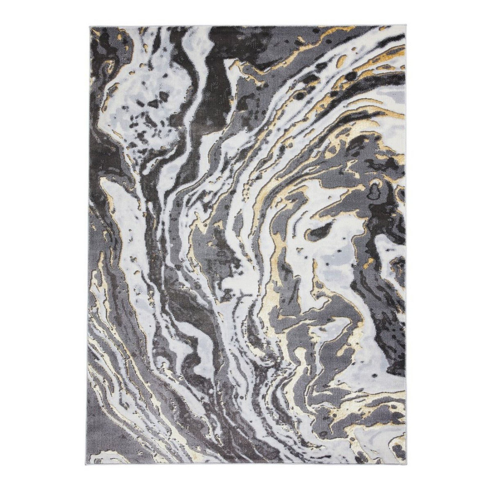Mega Flooring Grey Modern Abstract Rug - 80 x 150cm