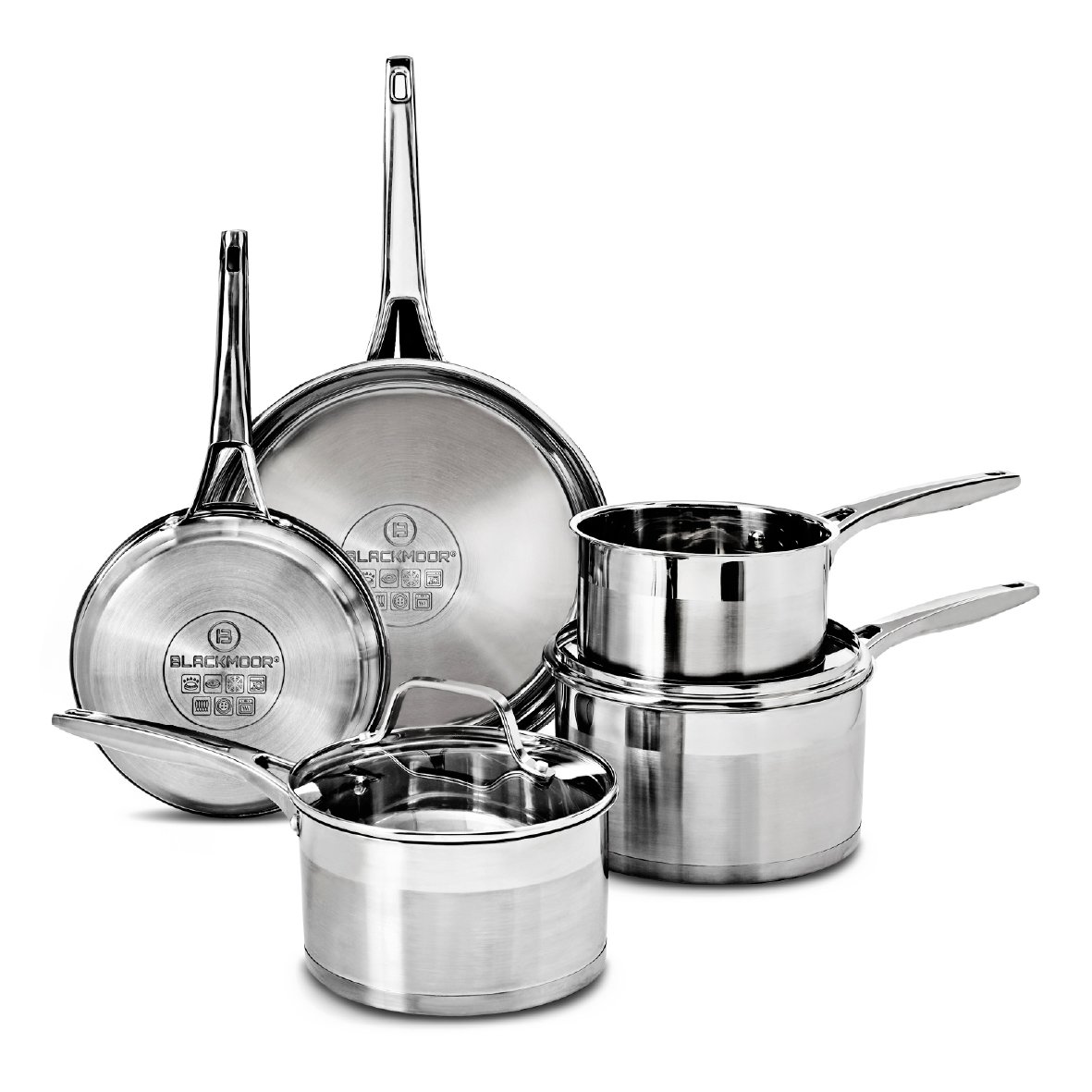 Blackmoor 5 Piece Stainess Steel Pan Set