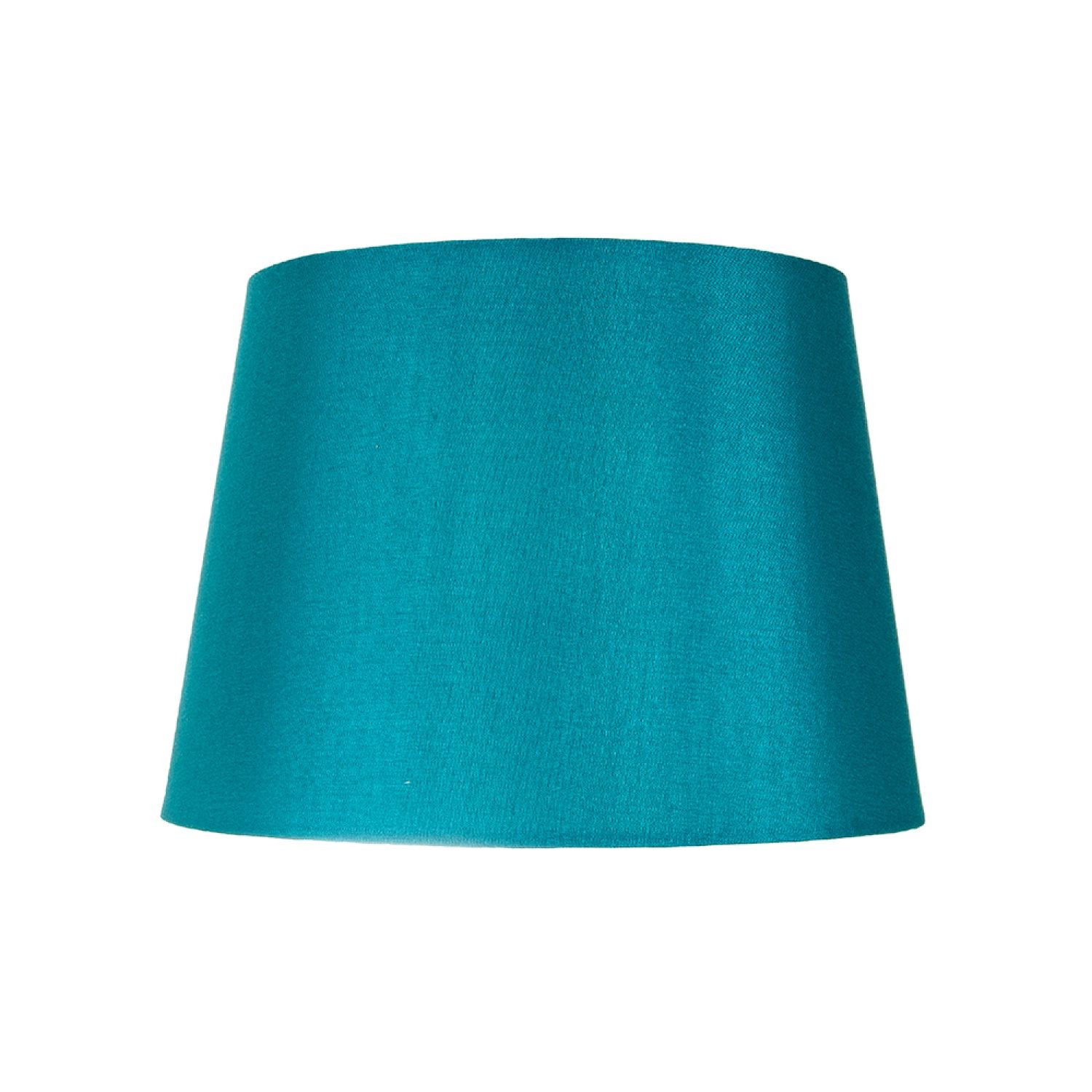 Happy Homewares Small Drum in Teal Faux Silk Fabric Lampshade - 20cm