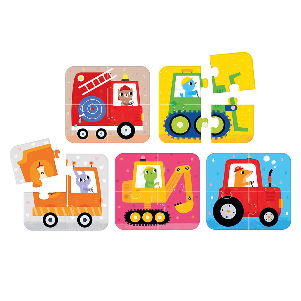 Banana Panda On-the-Go Puzzles Vehicles - Multicolour