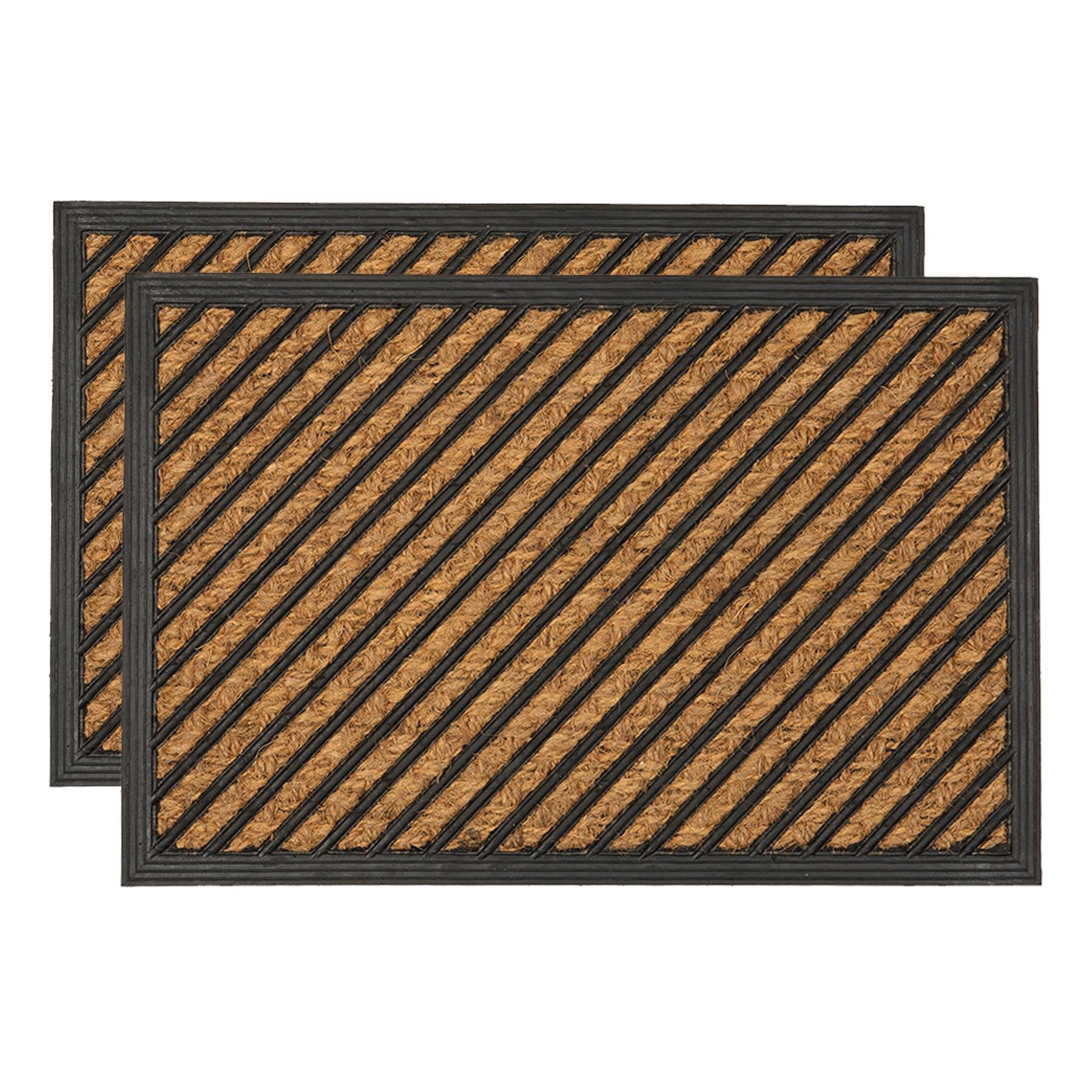 Nicola Spring Heavy Duty Door Mats - Diagonal - Pack of 2