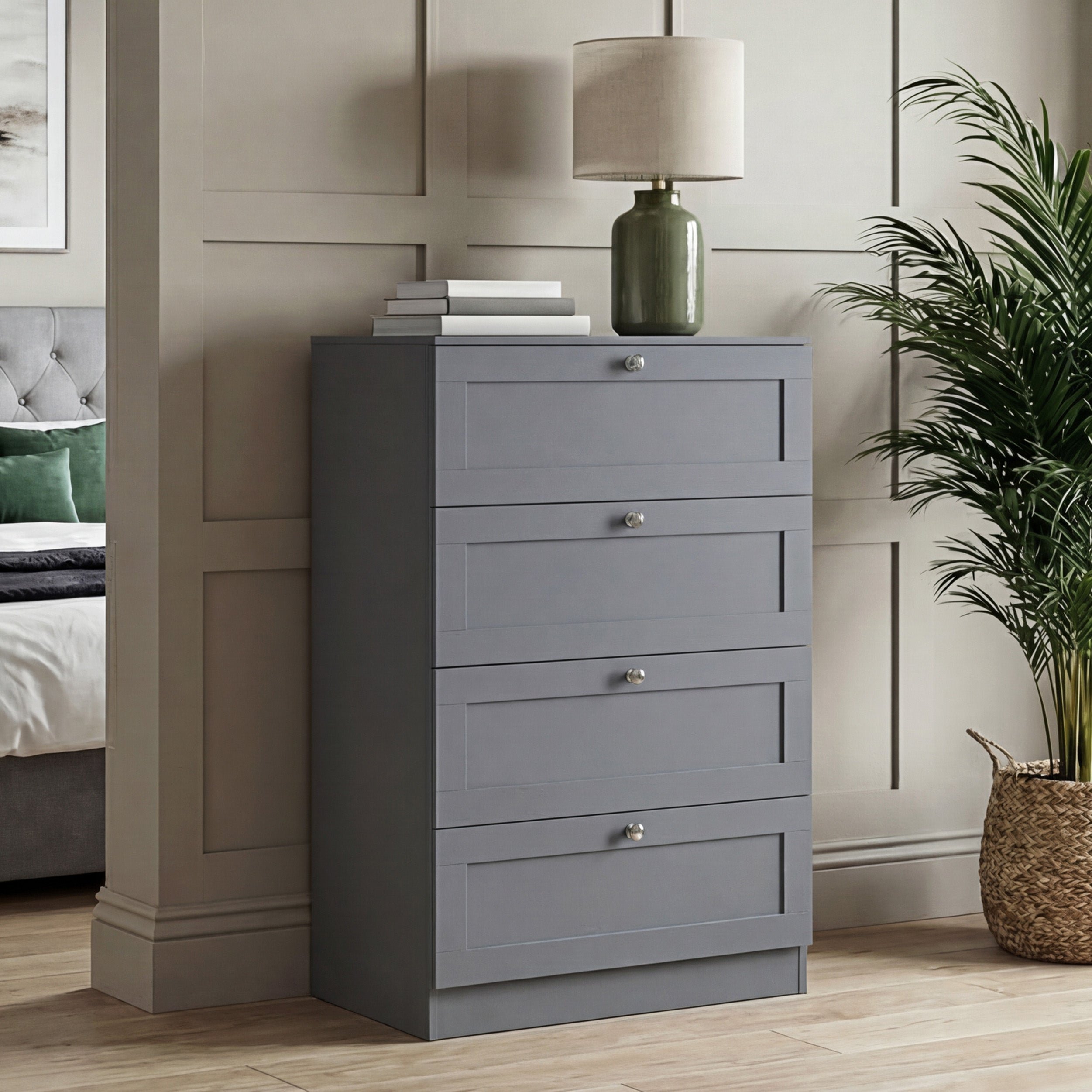 Vida Designs Altino 4 Drawer Chest - Grey