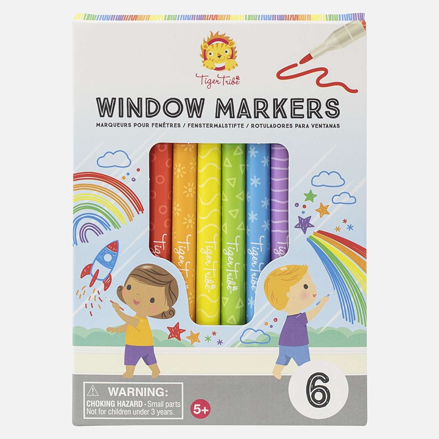 Tiger Tribe Stationery Window Markers - 3 Years +