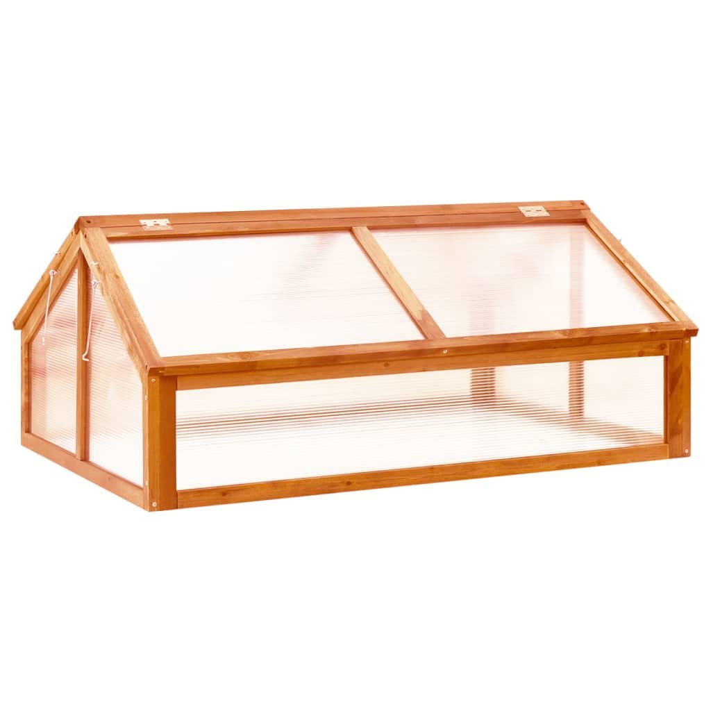 Walplus Greenhouse Solid Firwood Medium Foldable - Brown - 114 x 80 x 50 cm
