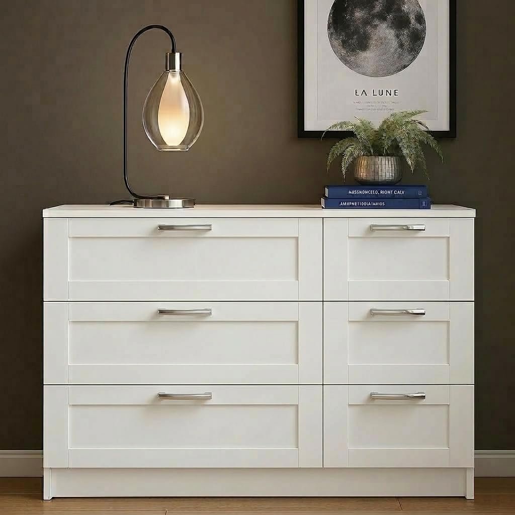 Home Treats Oslo 6 Drawer Chest - White