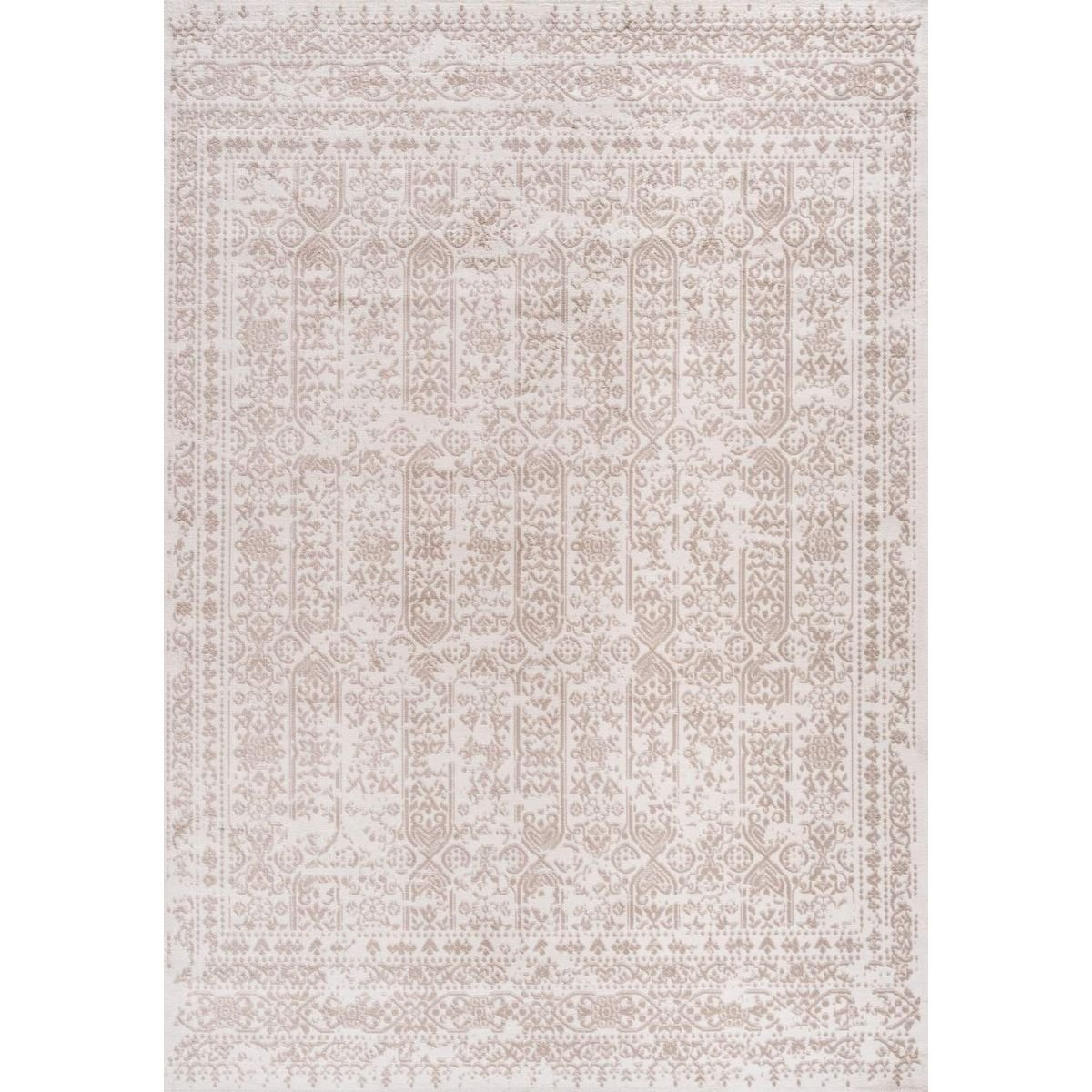 The Rugs Cream and Beige Montana Vintage Pet Friendly Rug - 80 x 150cm