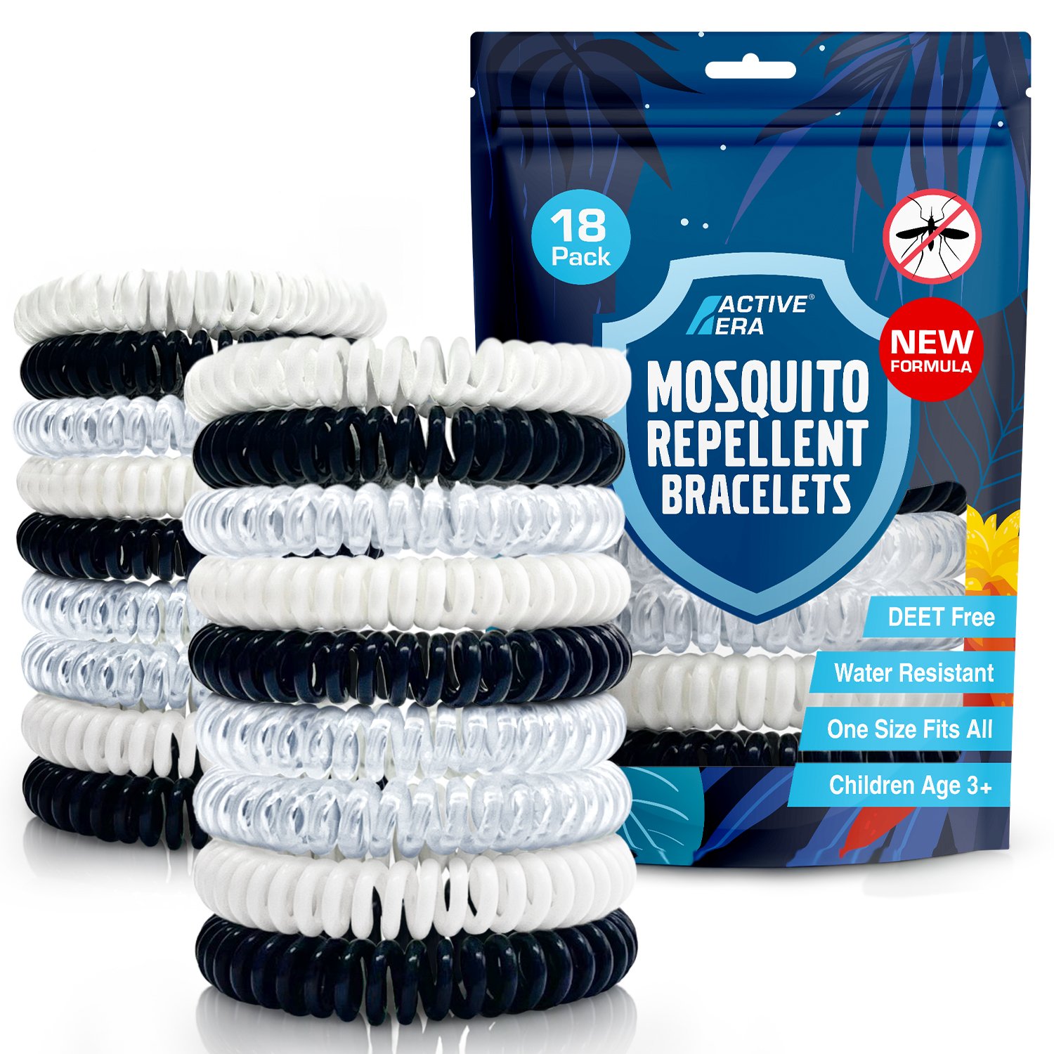 Active Era Mosquito Repellent Bands 18 Pack - Clear
