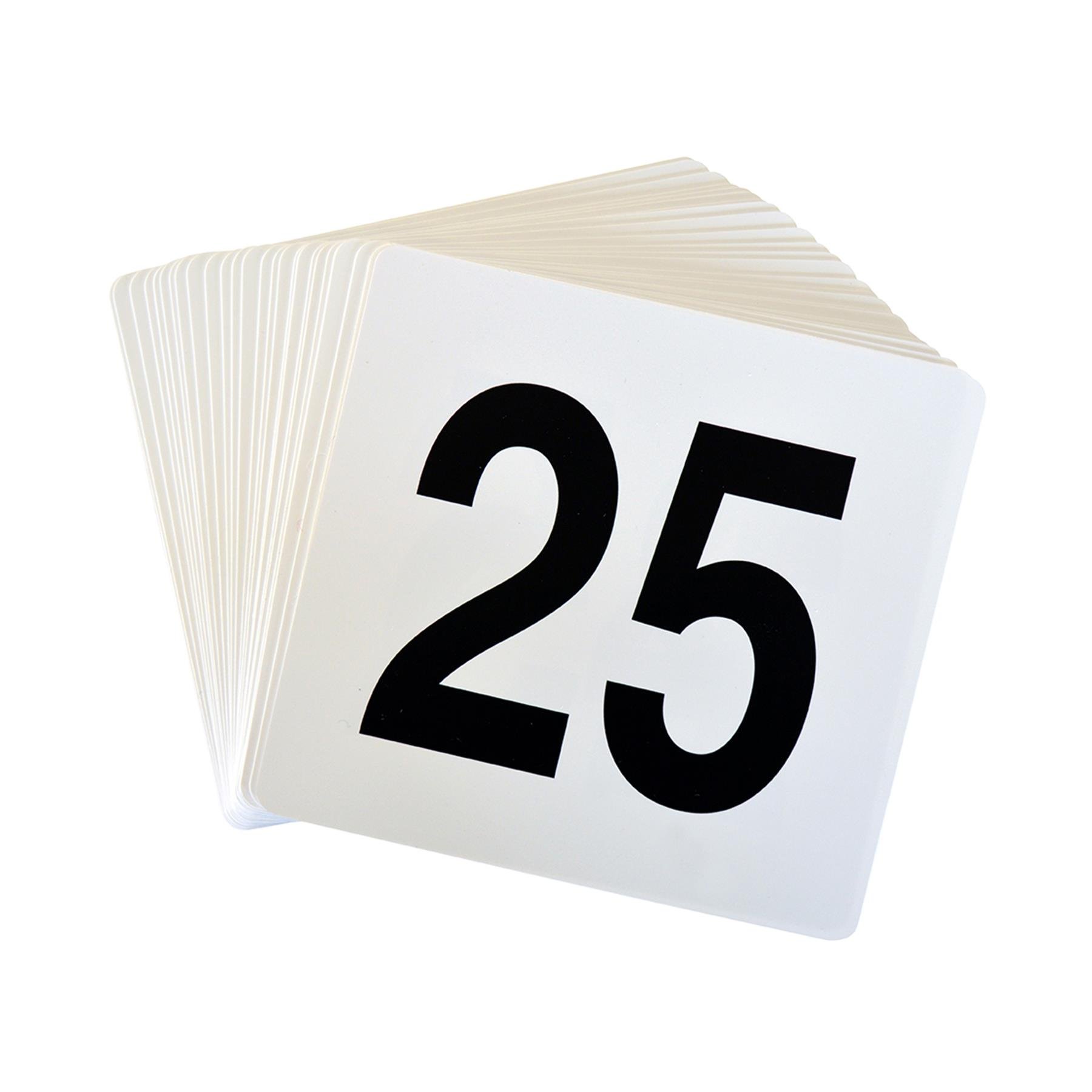 Argon Tableware Wedding Table Number Cards - 1 to 25 - White