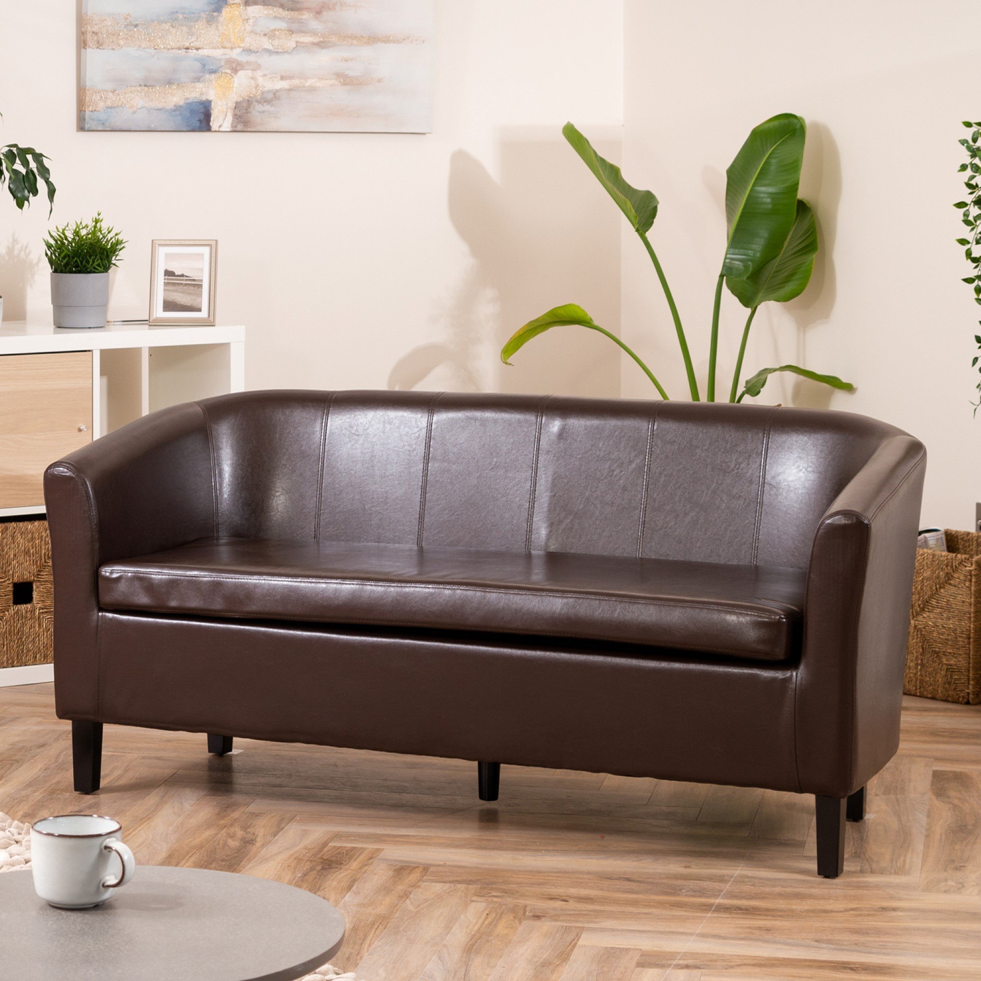 Artemis Home Meriden 3 Seat Tub Sofa - Brown