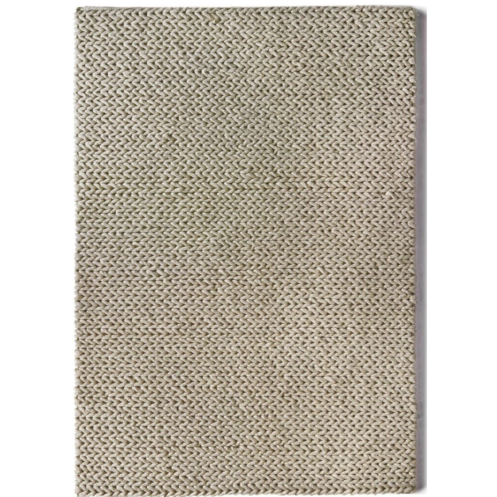 Mega Flooring Beige Handmade Plain Rug - 80 x 150cm