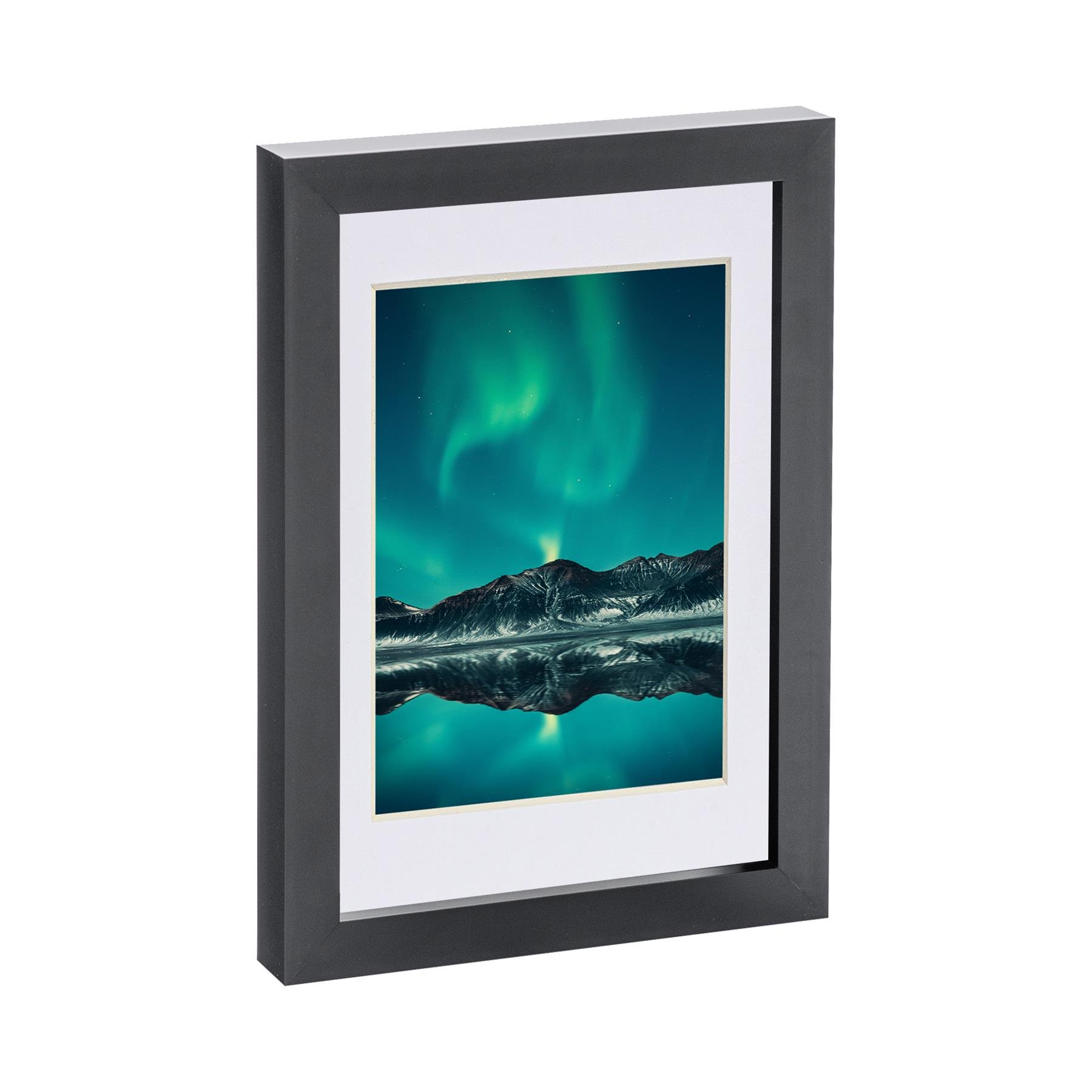 Nicola Spring A5 Photo Frame with 4 x 6" White Mount - Black