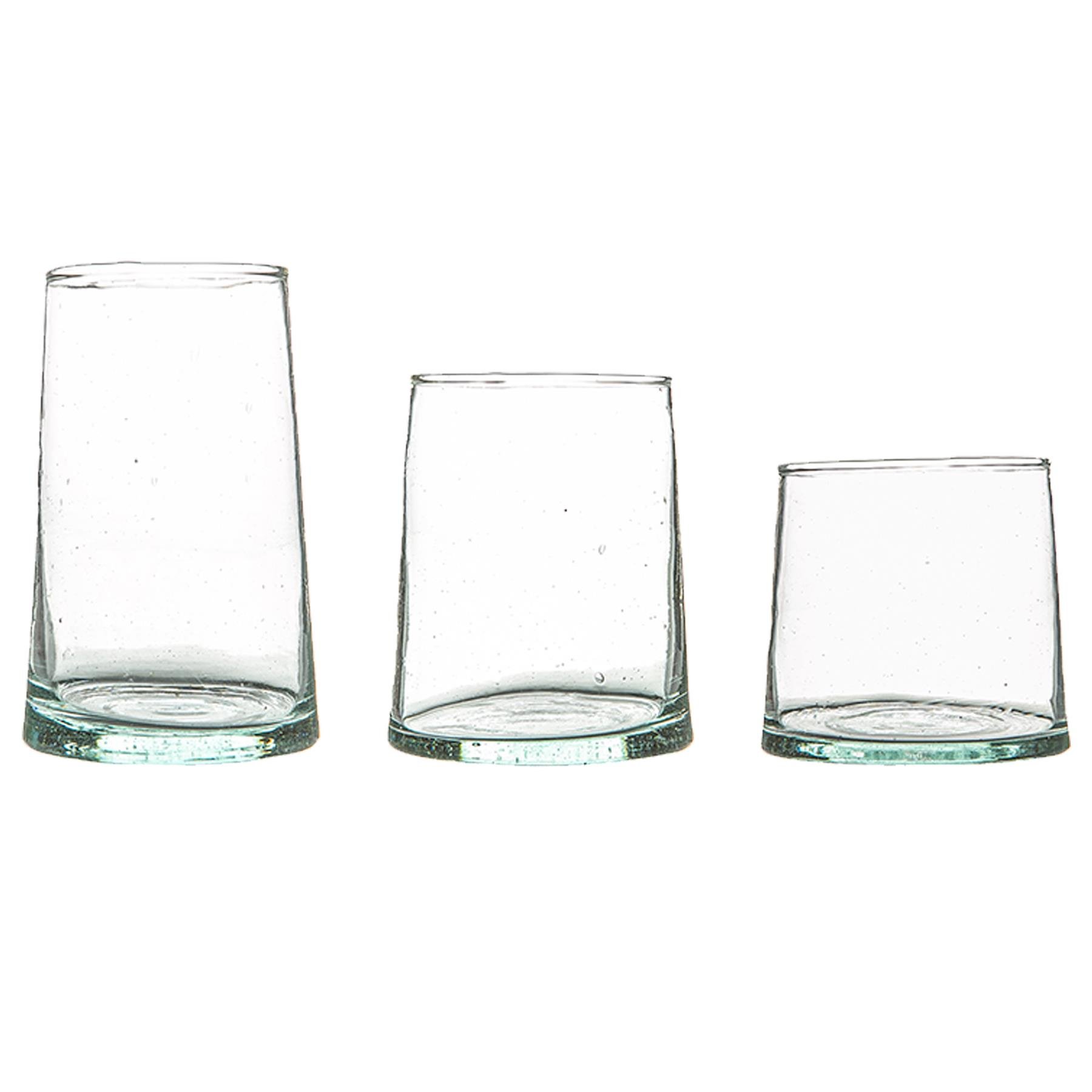 Nicola Spring 18 Piece Merzouga Recycled Glassware Set - Clear