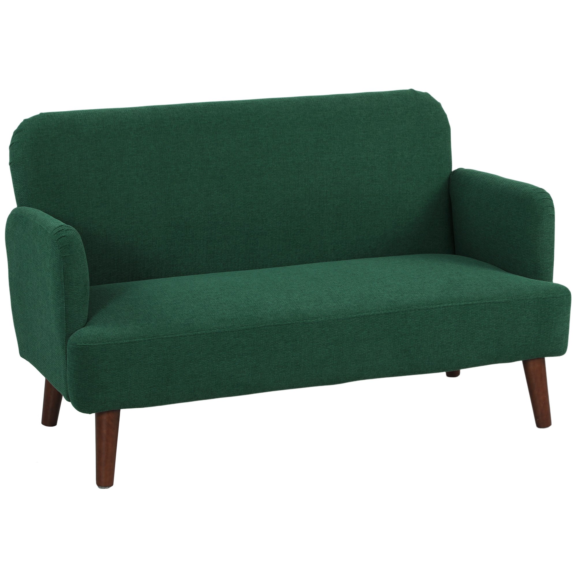 HOMCOM 2 Seater Velvet Modern Sofa - Dark Green