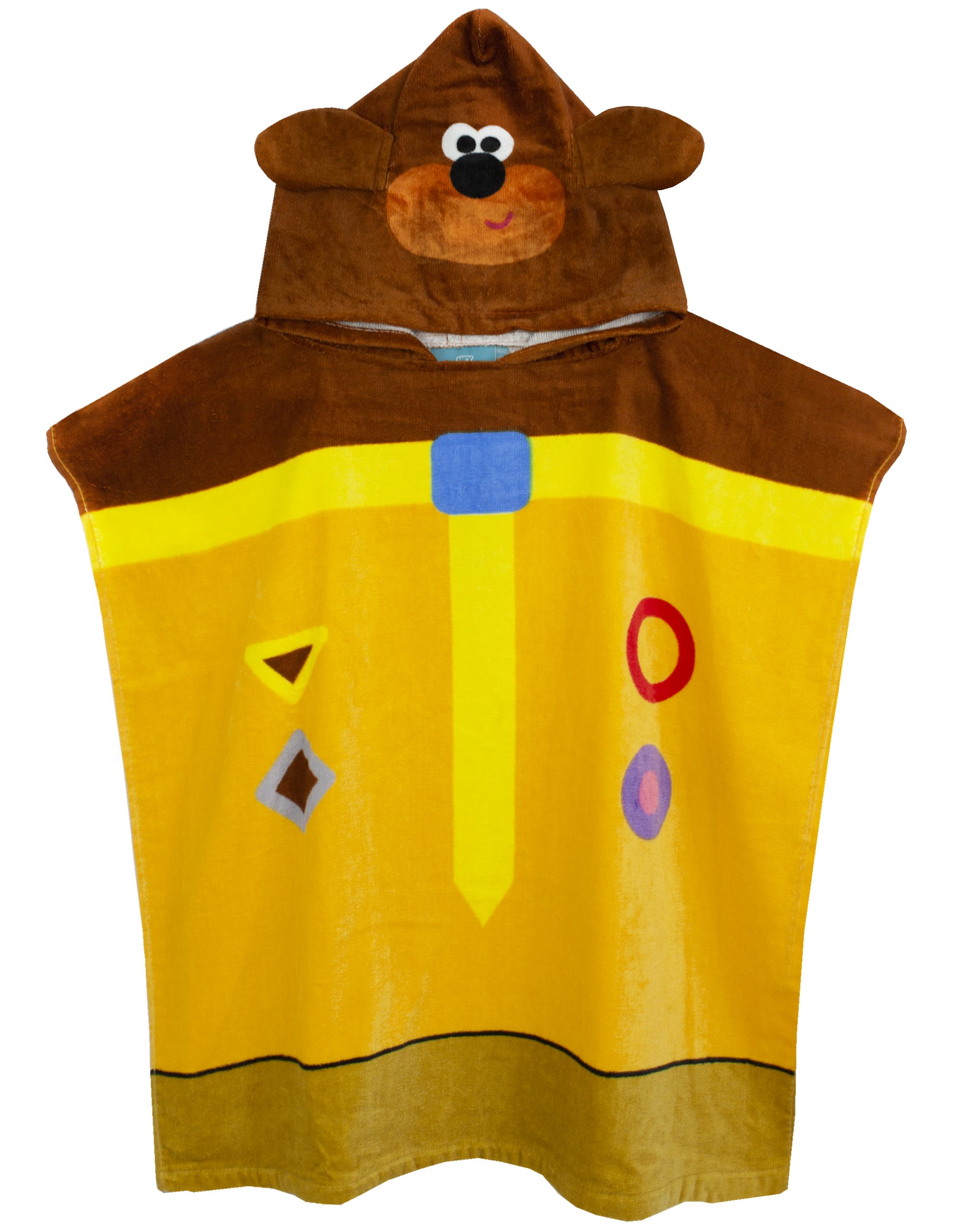 Hey Duggee Kids Boys Poncho Towel - Yellow