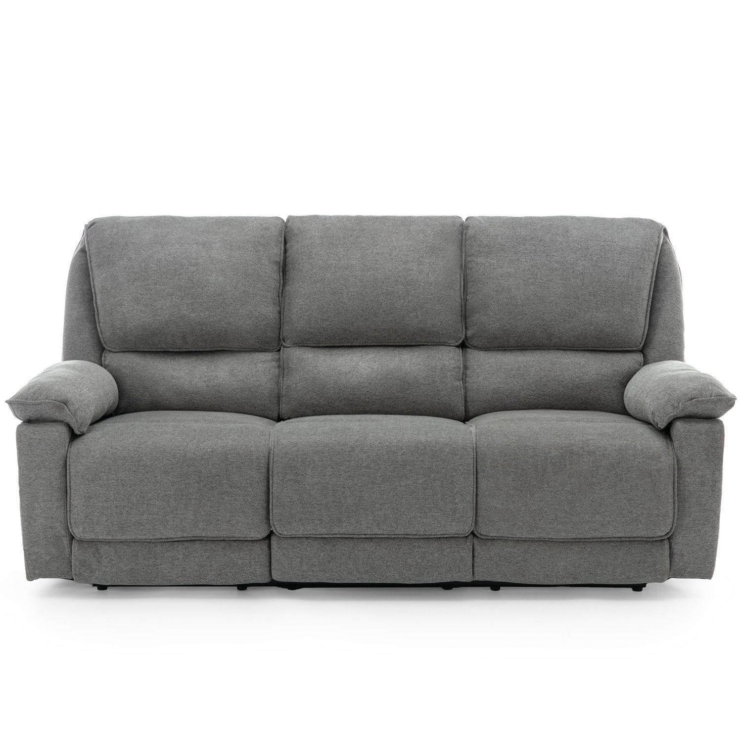 Furniture Online Sydney Manual Recliner 3 Seater Linen Sofa – Grey