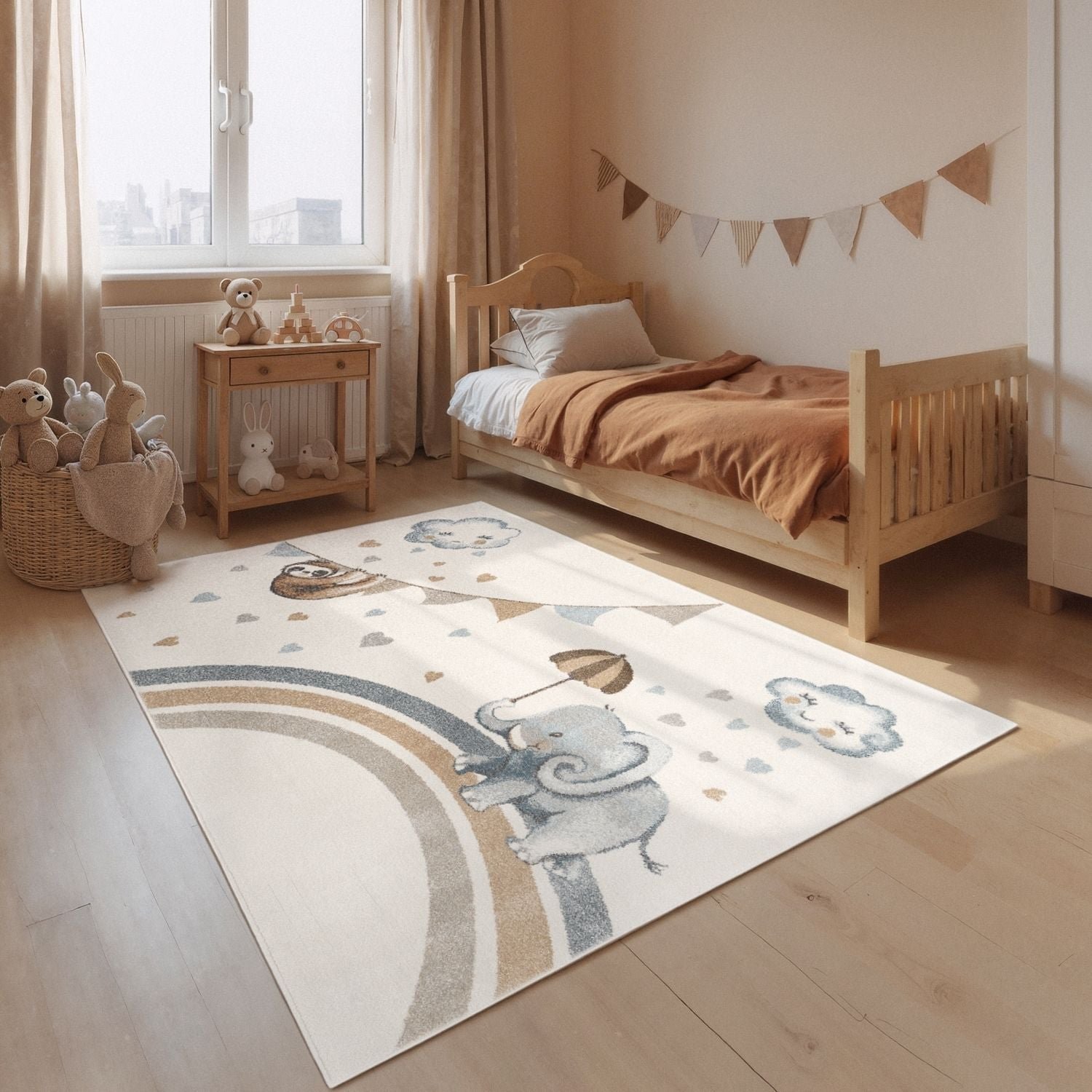 Hanse Home Cream Elephant Rainy Boho Rug - 160 x 230cm