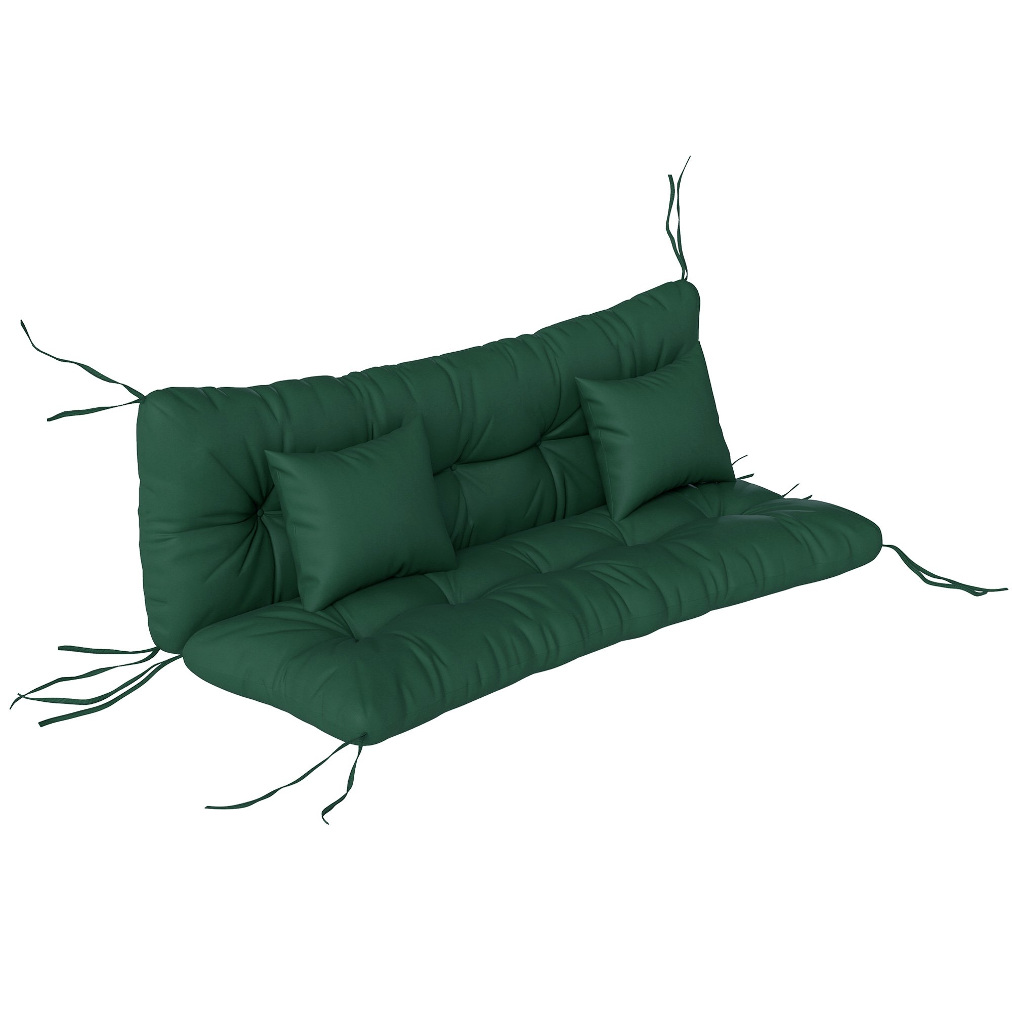 Outsunny Water Repellent Swing Seat Cushion Set - Green