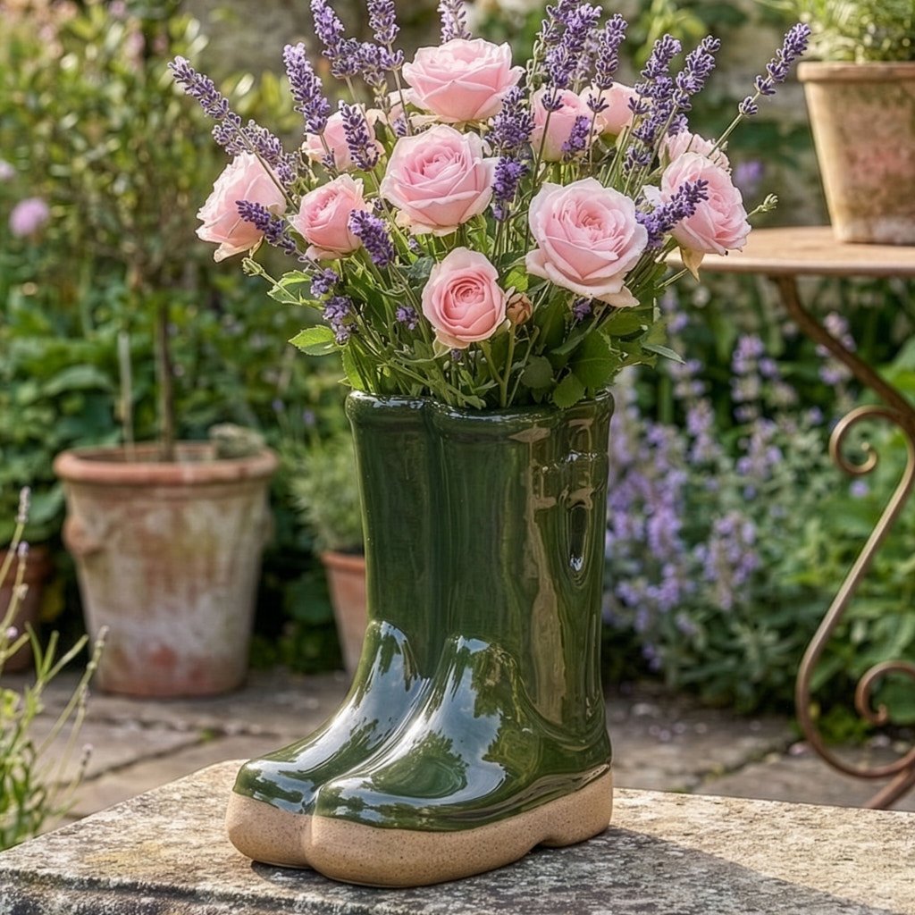 Dibor Small Wellington Planter - Dark Green