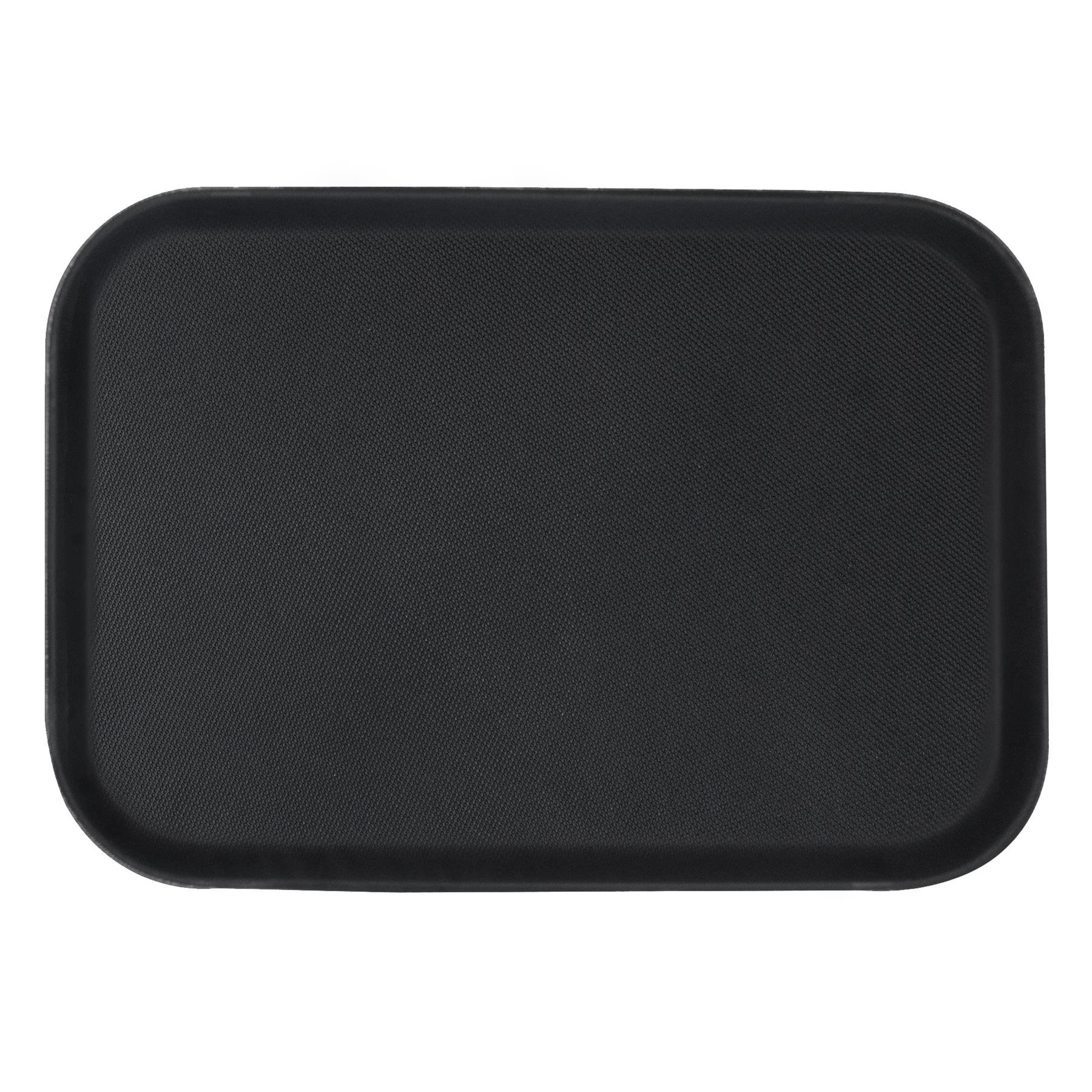 Argon Tableware 66 x 46cm Rectangle Non-Slip Serving Tray - Black