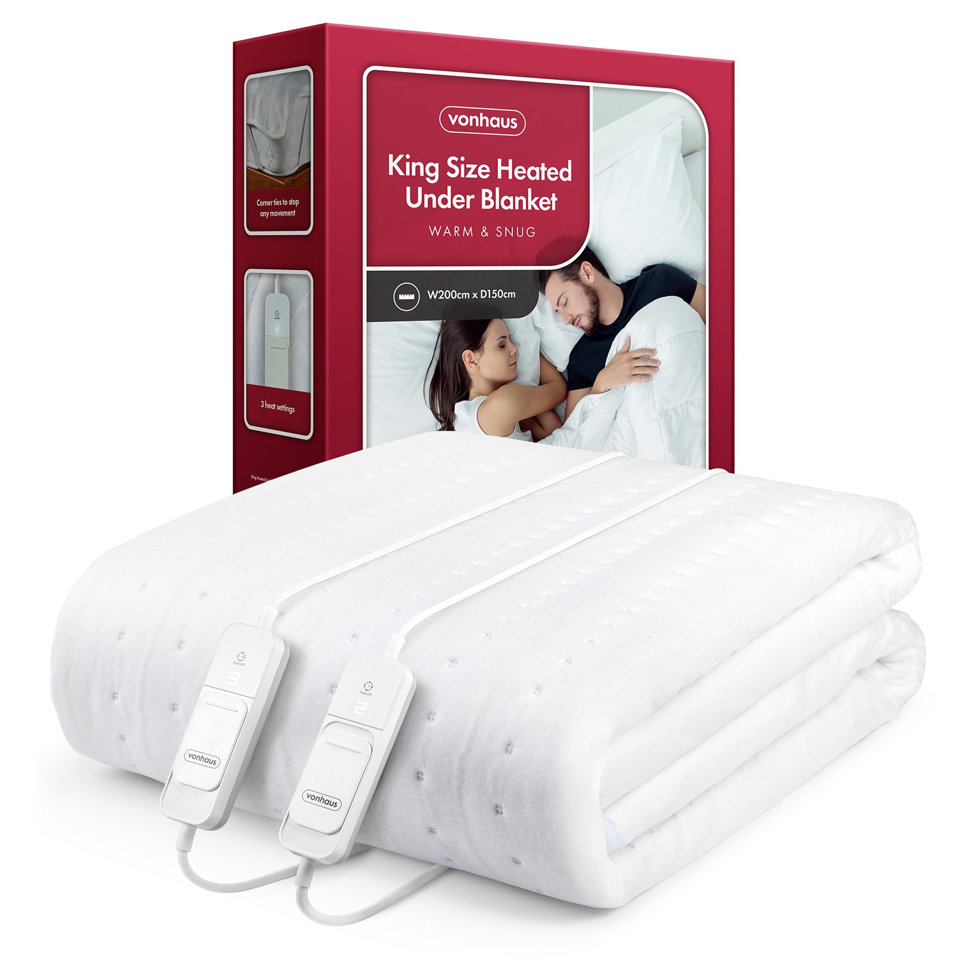 VonHaus King Size Dual Control Heated Mattress Topper - Electric Blanket