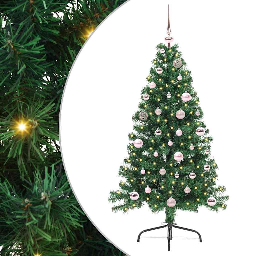 Walplus 150 LEDs Pre-lit Artificial Christmas Tree - Green - 150 cm