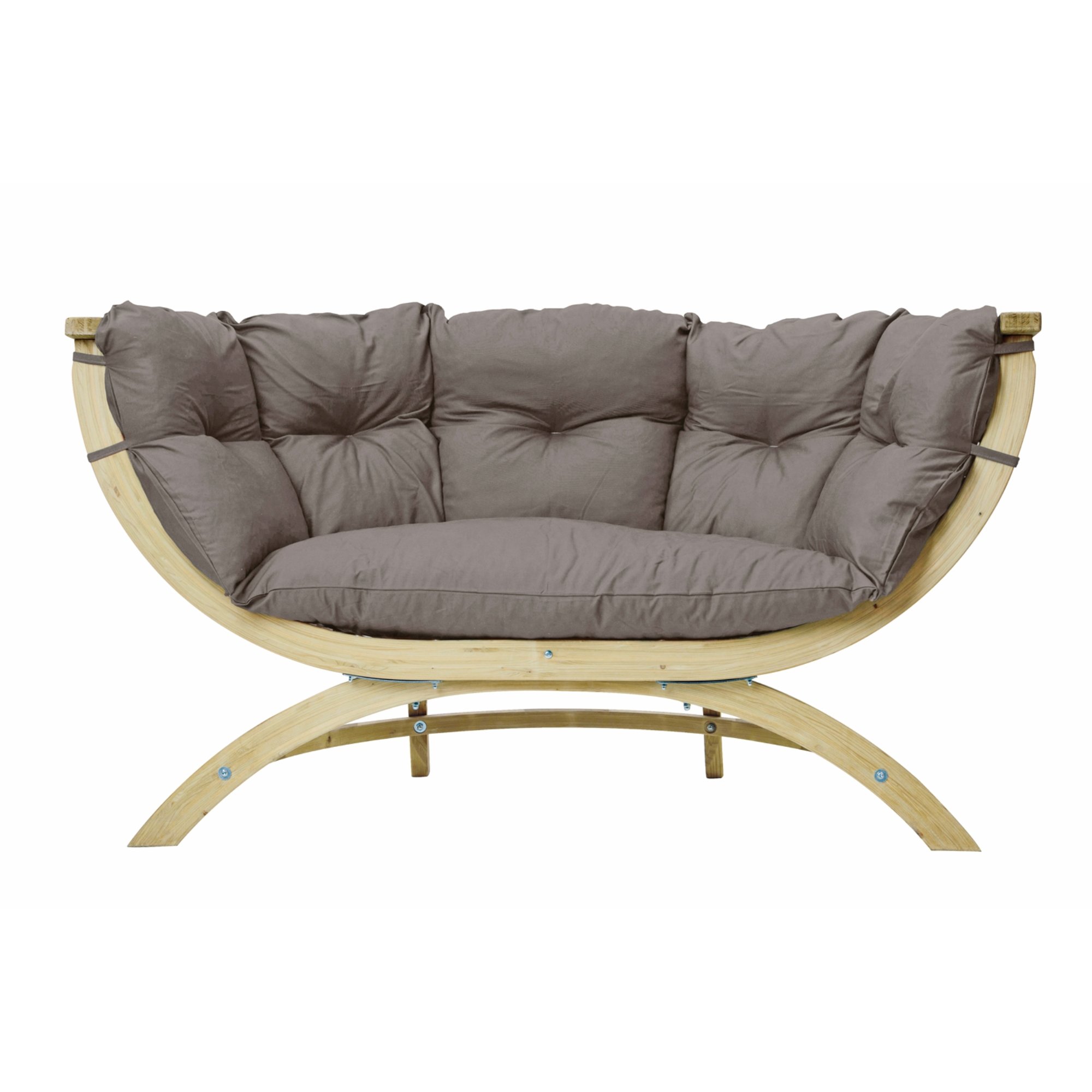 Amazonas Siena Due 2 Seater Wooden Outdoor Sofa - Taupe