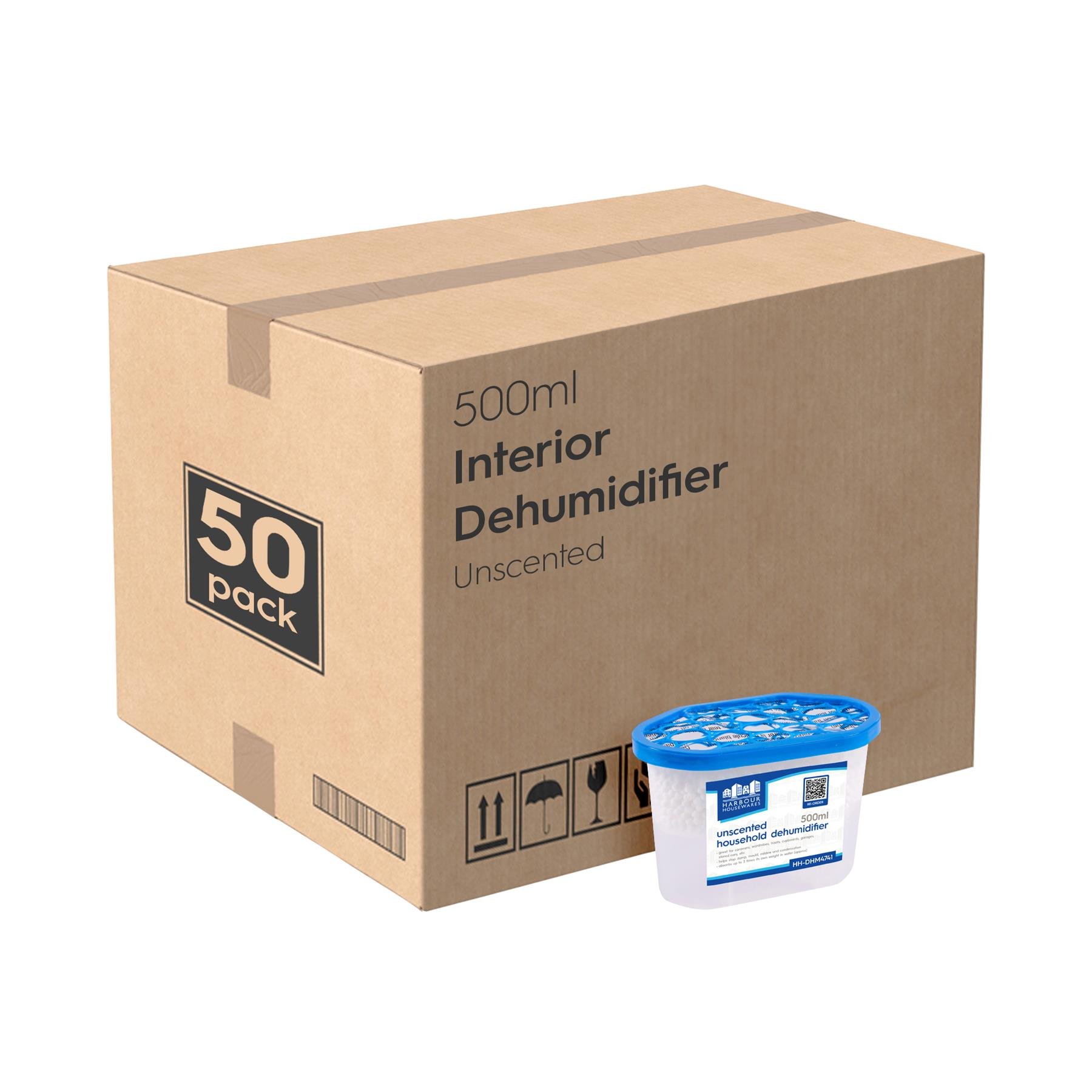 Harbour Housewares Interior Dehumidifiers - Unscented - Pack of 50 - 500ml