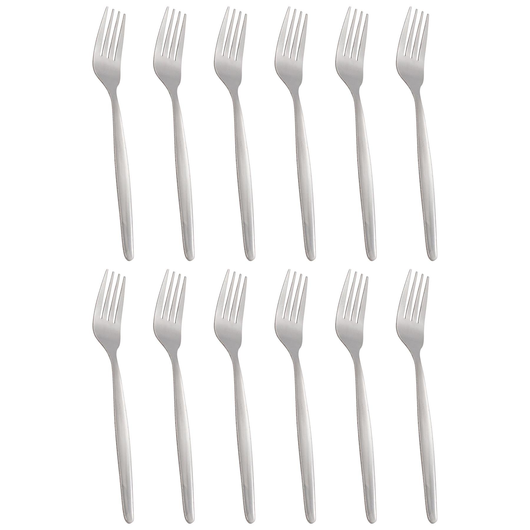 Argon Tableware Economy Stainless Steel Dinner Forks - Pack of 12