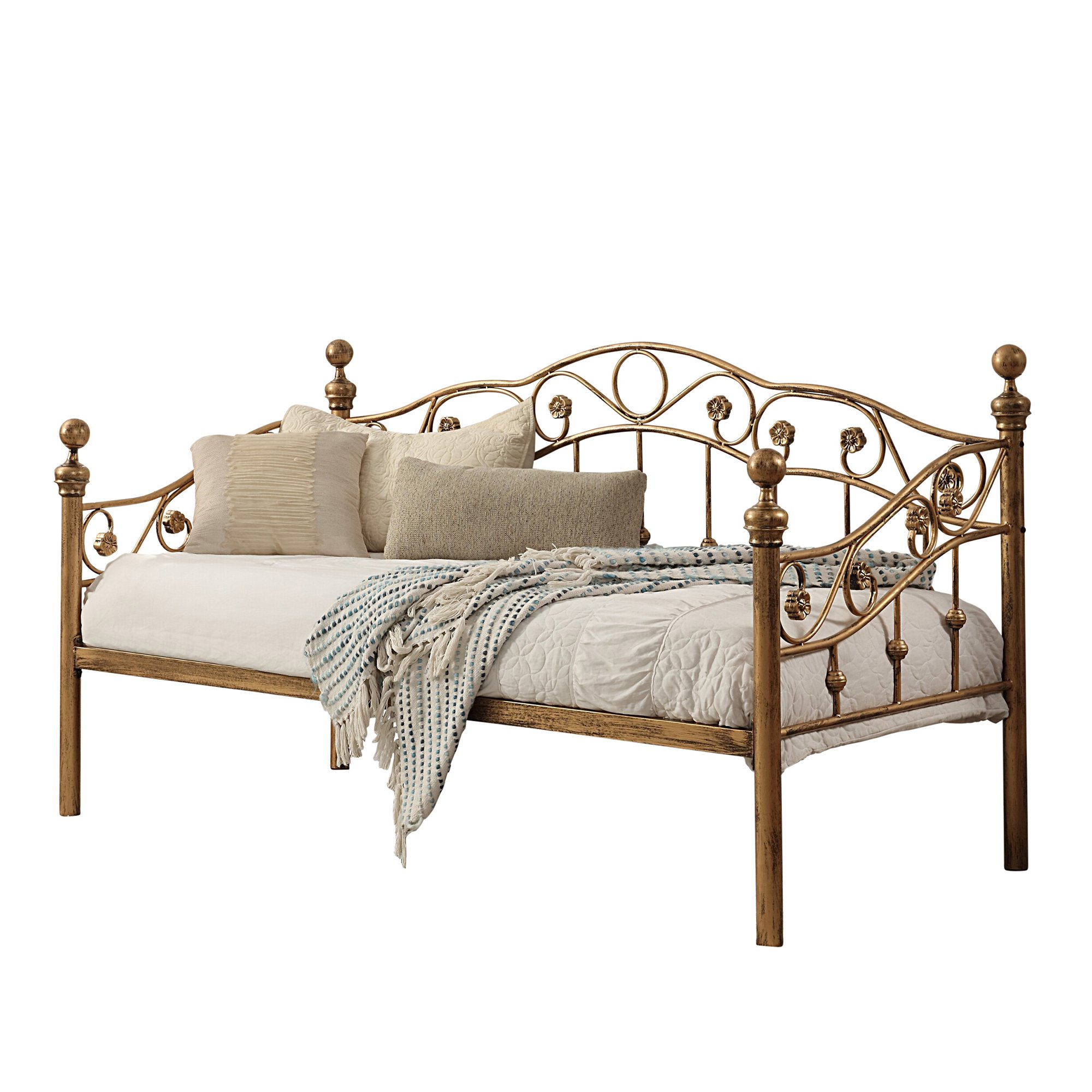Slumberworks Essendon Vintage Metal Bed–Brass