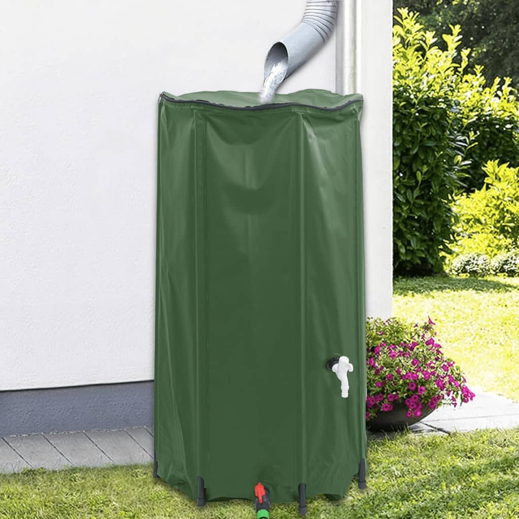 Walplus PVC Water Container with Tap Foldable 100 L - Green - 40 x 80 cm
