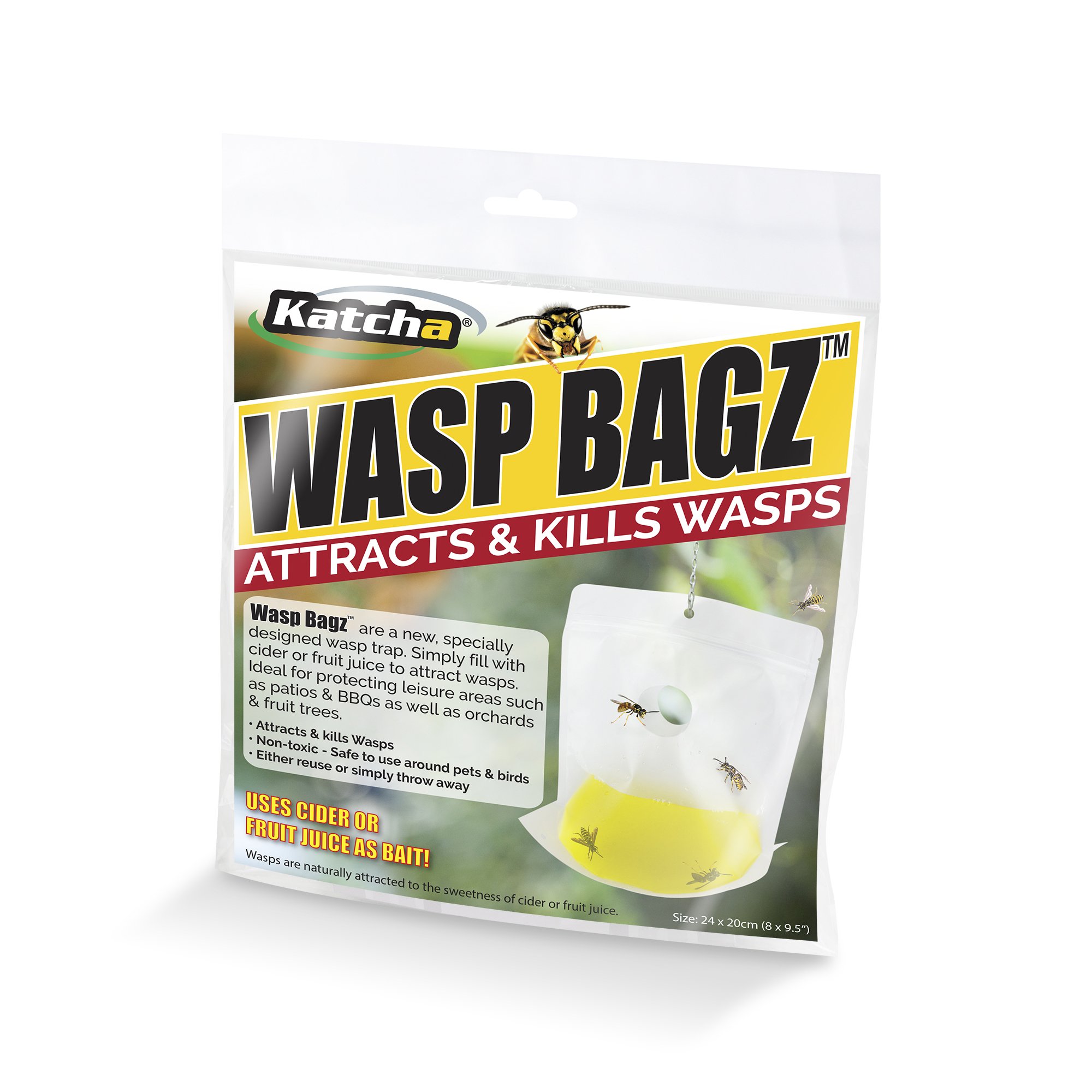 Katcha Reusable Poison Free Wasp Bagz - 6pk