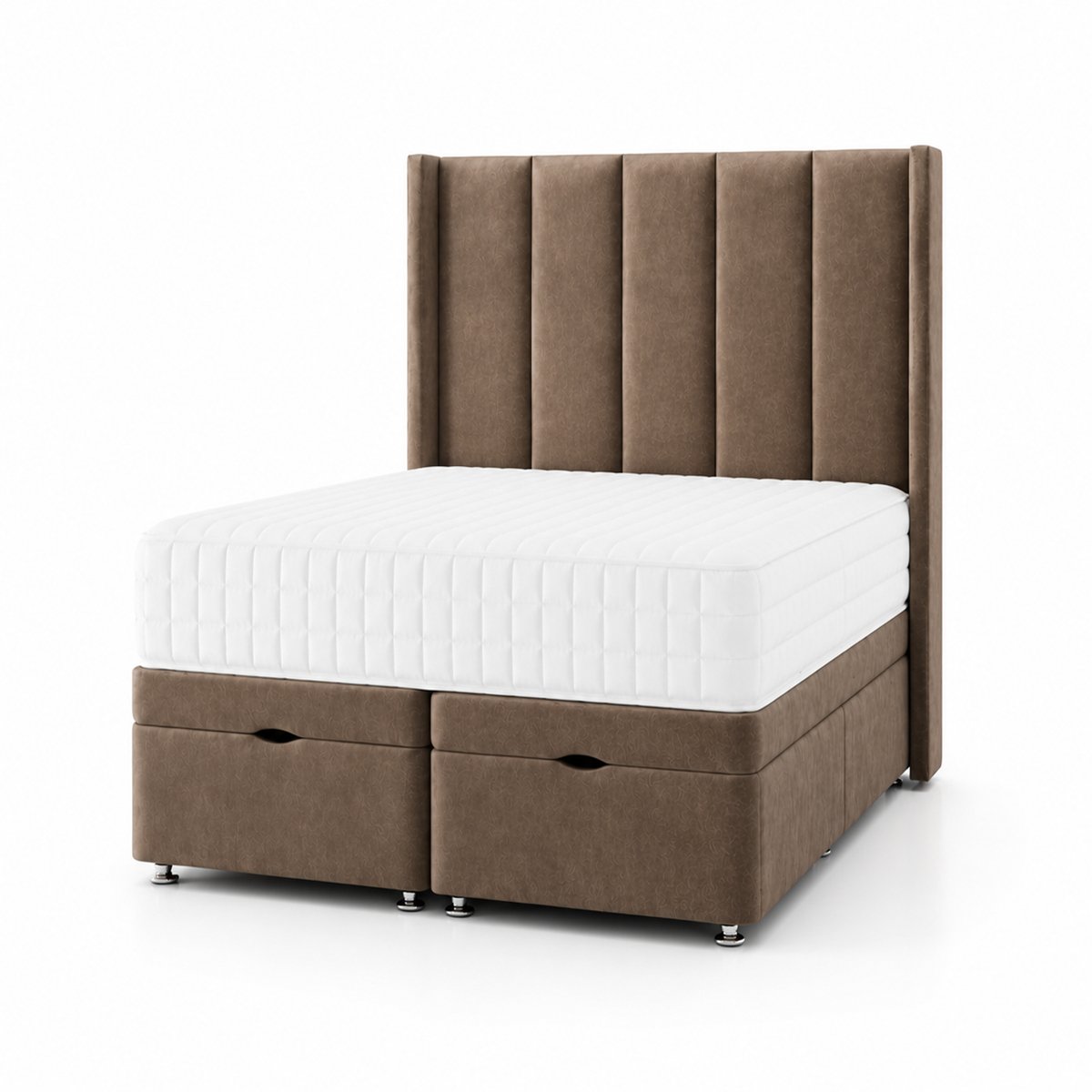 Comfy Deluxe Margo   3ft Single  End Lift Ottoman Bed Set - Mink