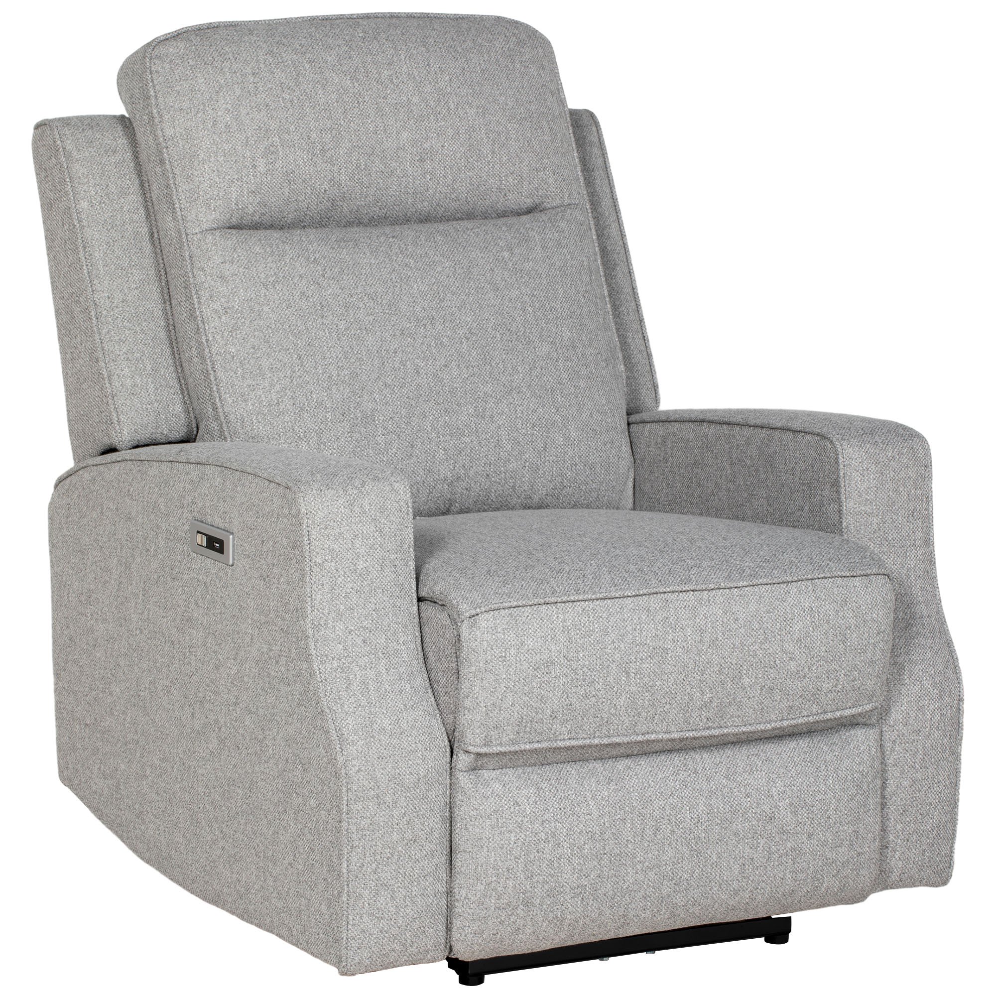 HOMCOM Wall Hugger Fabric Reclining Armchair with USB Port - Grey