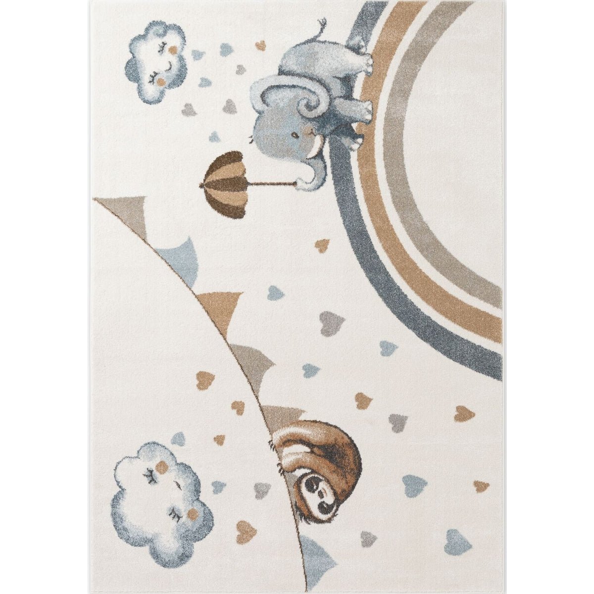 Hanse Home Cream Elephant Rainy Boho Rug - 120 x 170cm
