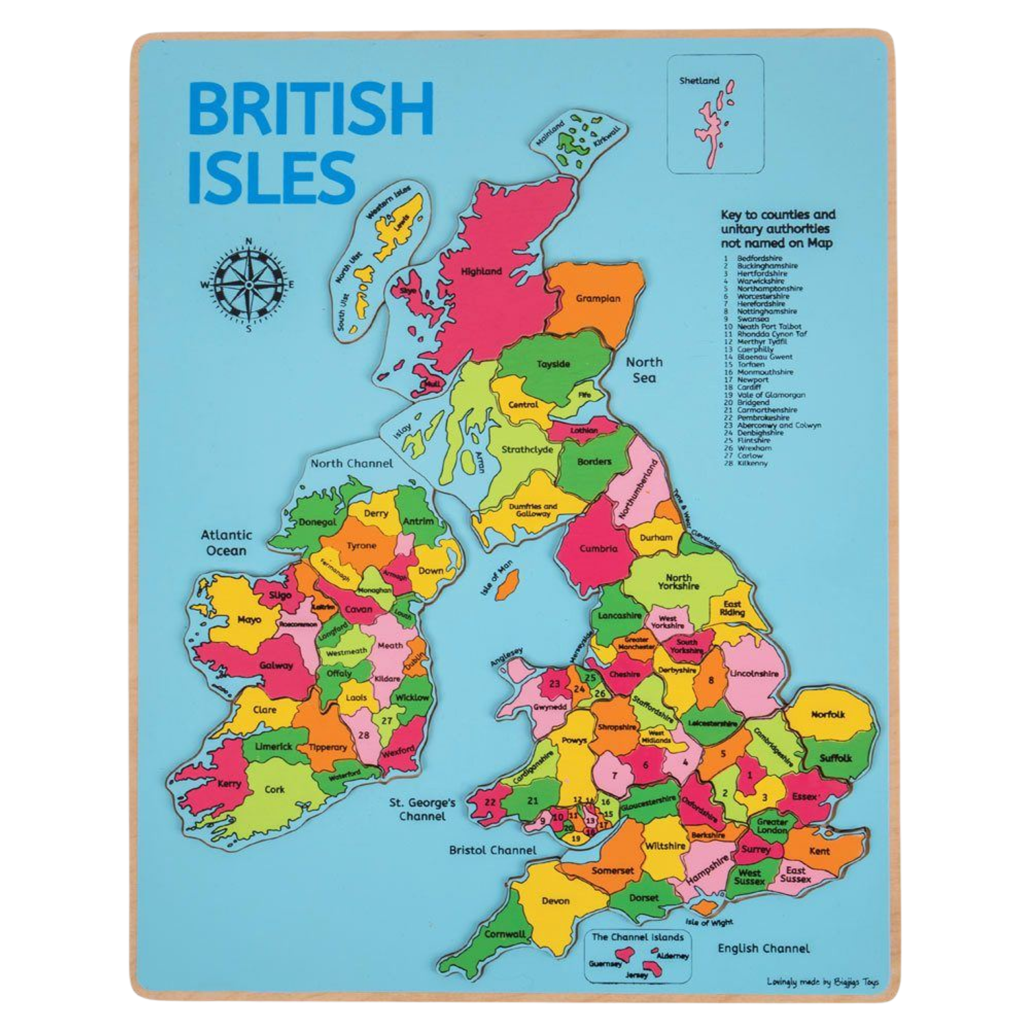 Bigjigs Toys British Isles Inset Puzzle - 3 Years +
