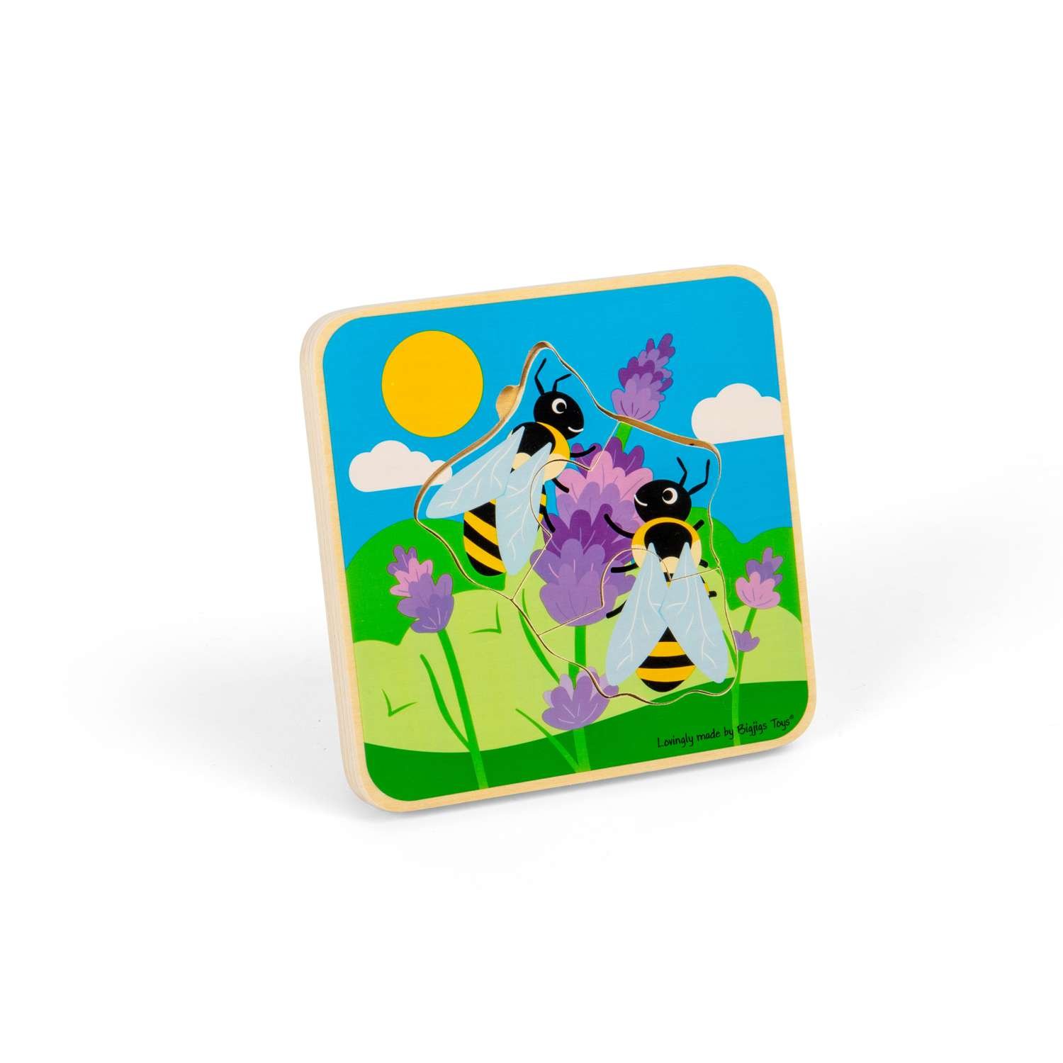 Bigjigs Toys Lifecycle Layer Puzzle - Honeybee - 18 Months +