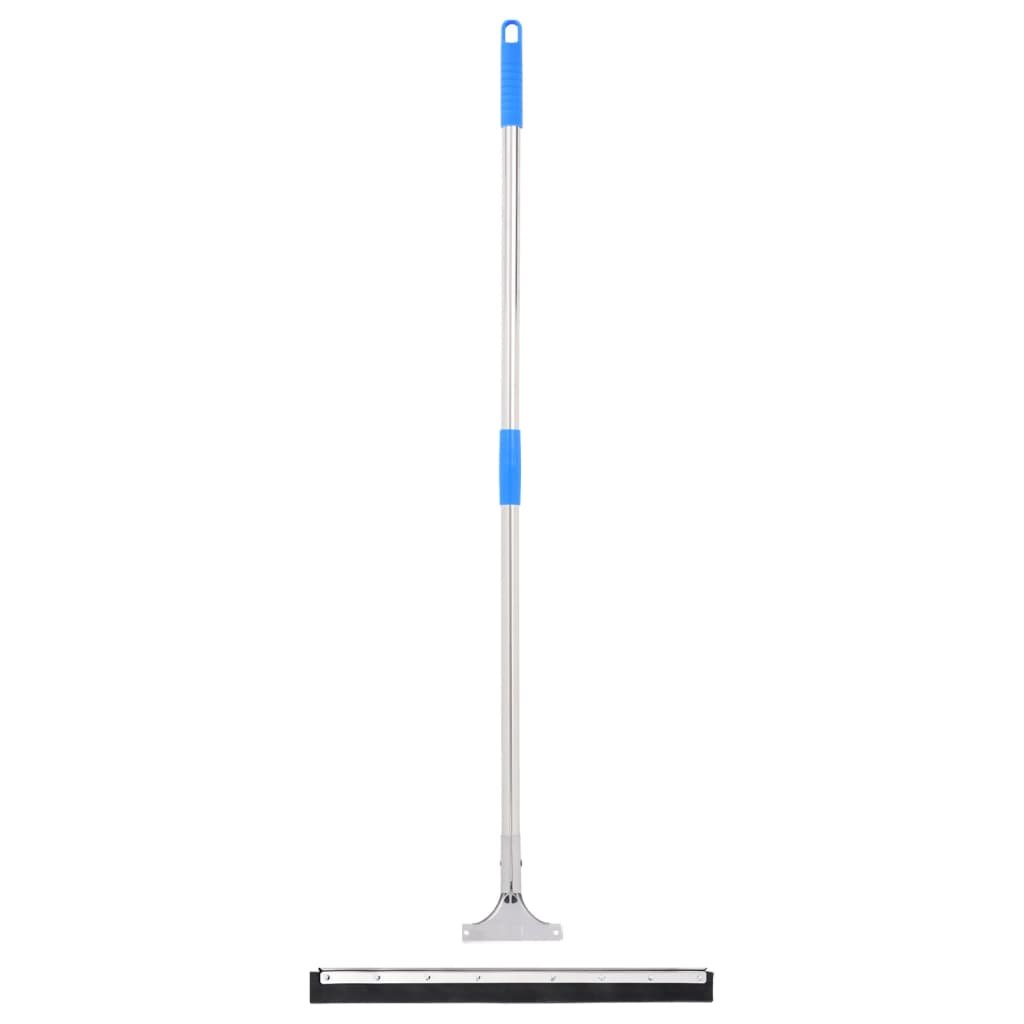 Walplus Steel Floor Squeegee and Rubber - Silver and Blue - 55 x 122.5 cm
